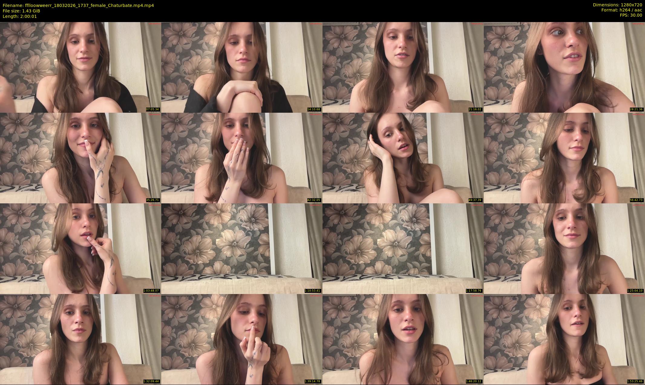 fflloowweerr — 121 minute Chaturbate couple cam show recording, 720p, Mar 18, 2026