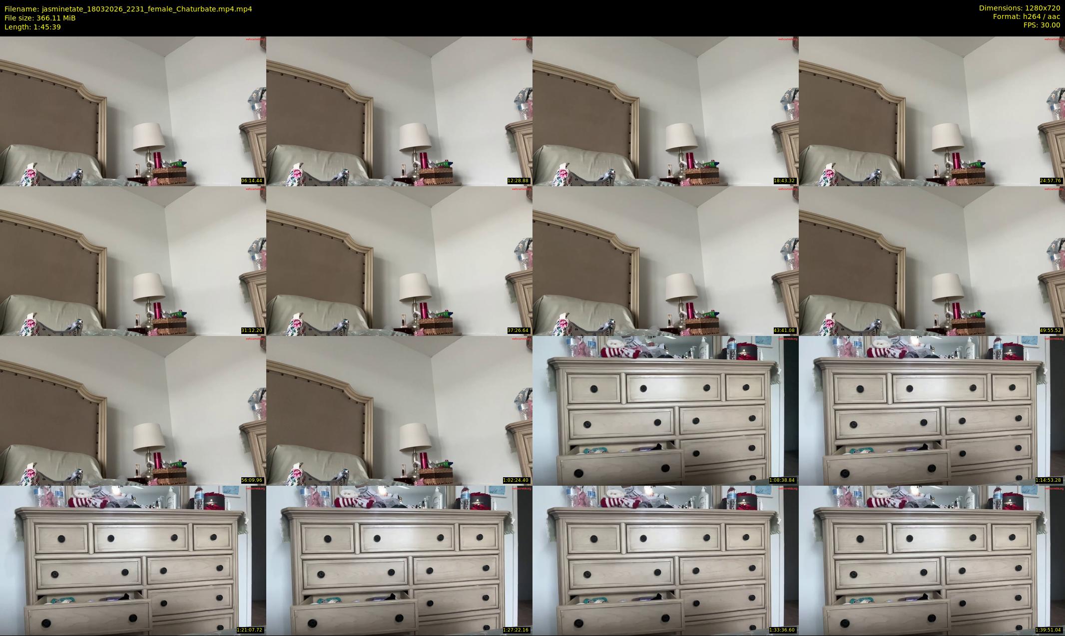 jasminetate — 106 minute Chaturbate female cam show recording, 720p, Mar 18, 2026