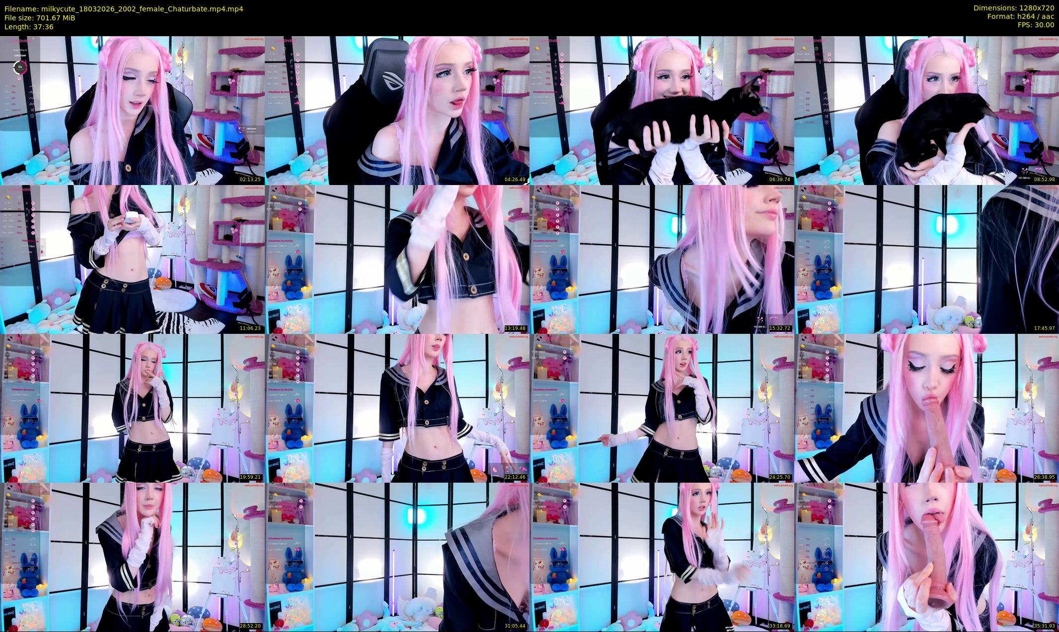 milkycute — 38 minute Chaturbate female cam show recording, 720p, Mar 18, 2026