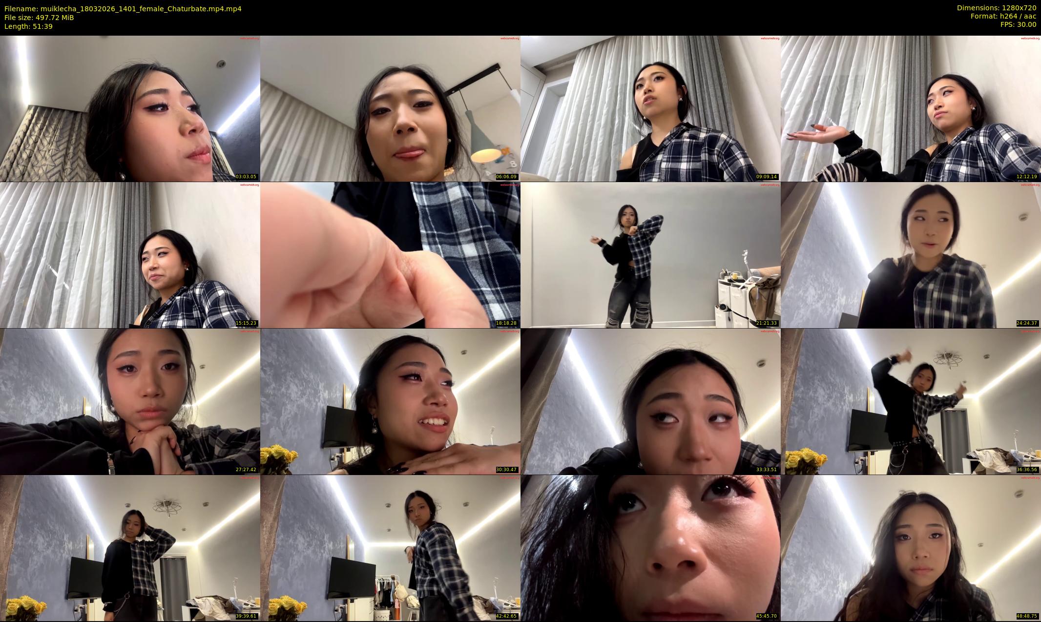 muiklecha — 52 minute Chaturbate female cam show recording, 720p, Mar 18, 2026