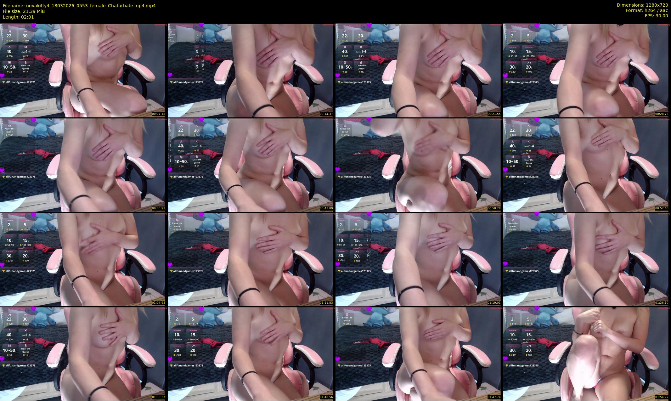 novakitty4 — 3 minute Chaturbate female cam show recording, 720p, Mar 18, 2026