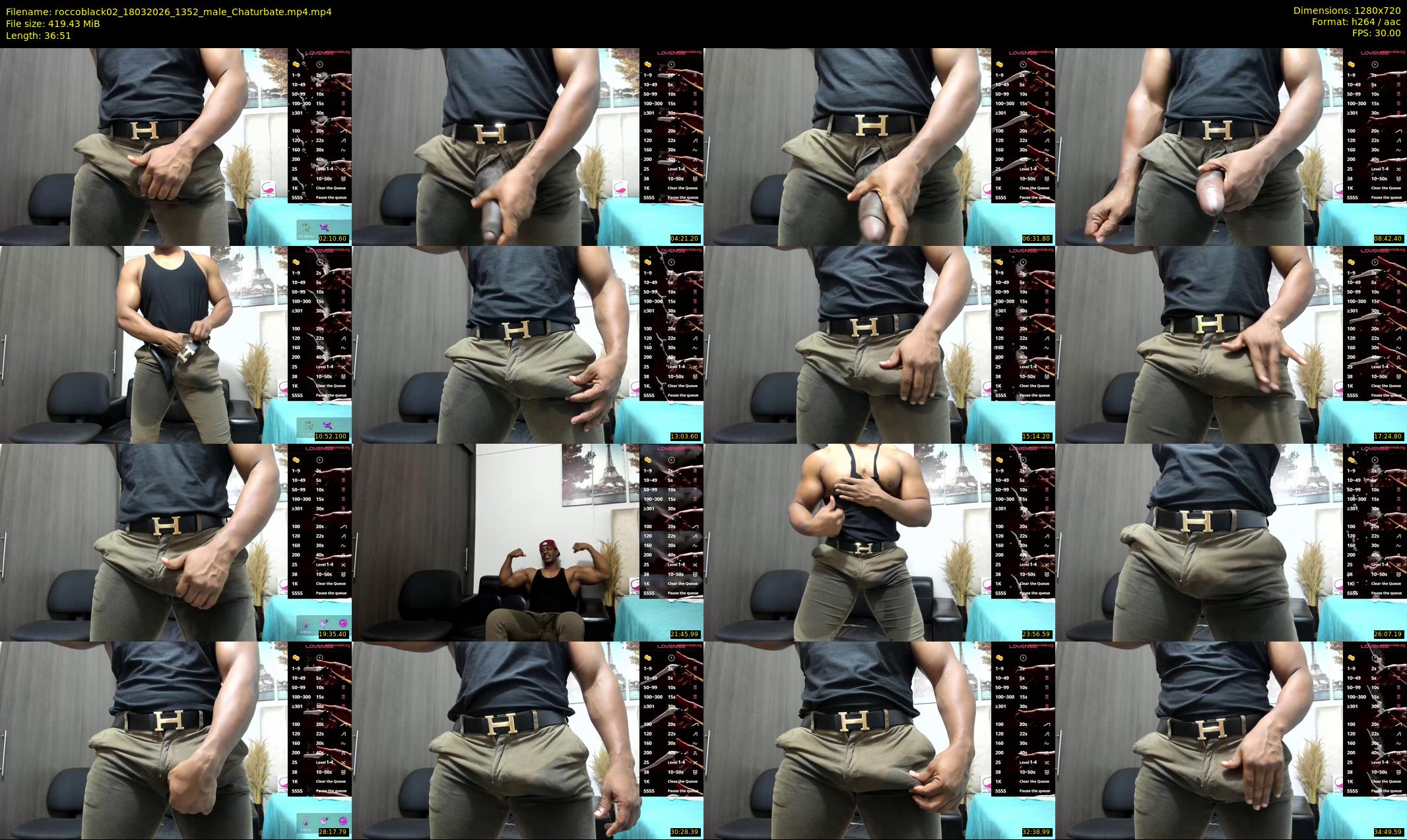 roccoblack02 — 37 minute Chaturbate male cam show recording, 720p, Mar 18, 2026