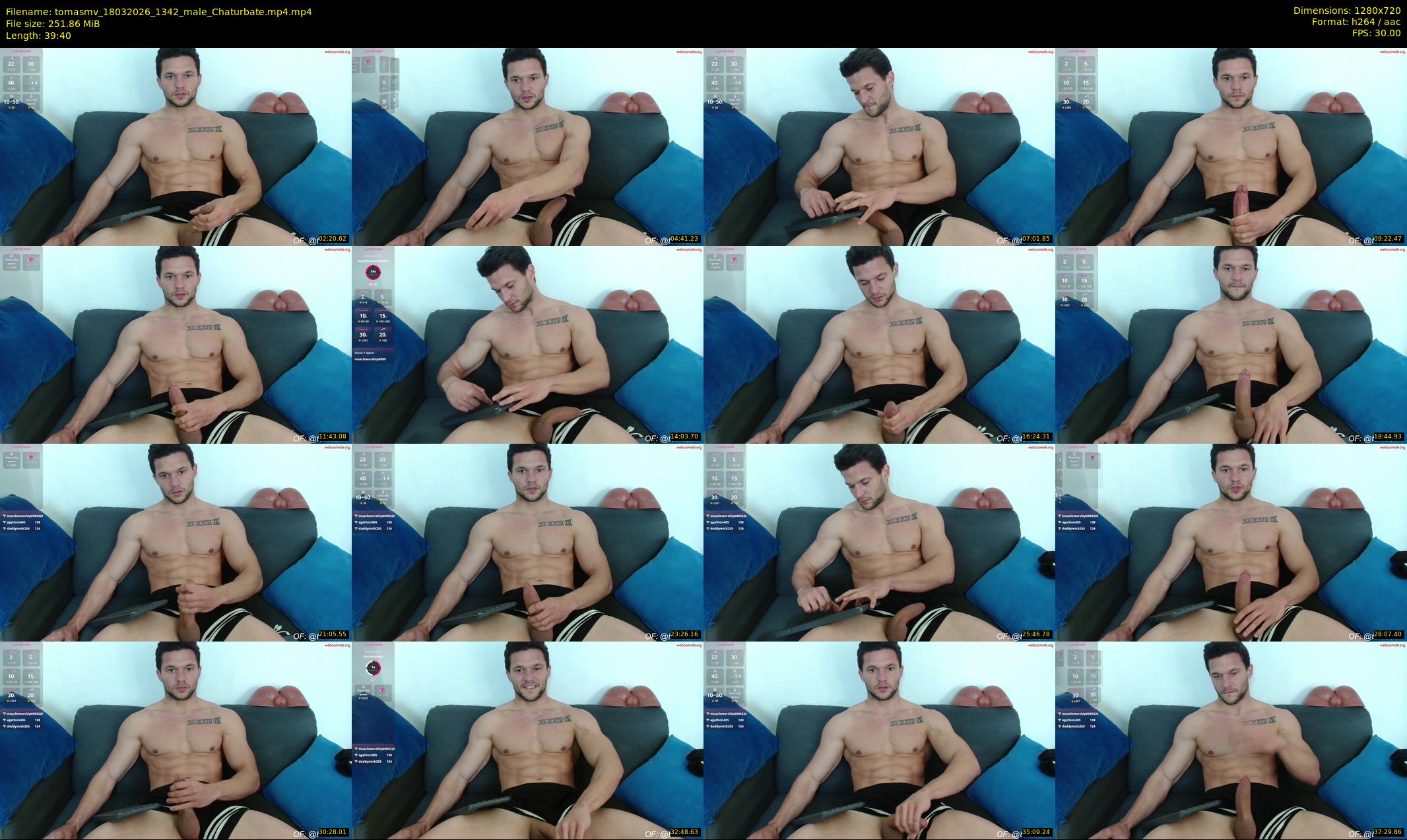 tomasmv — 40 minute Chaturbate male cam show recording, 720p, Mar 18, 2026