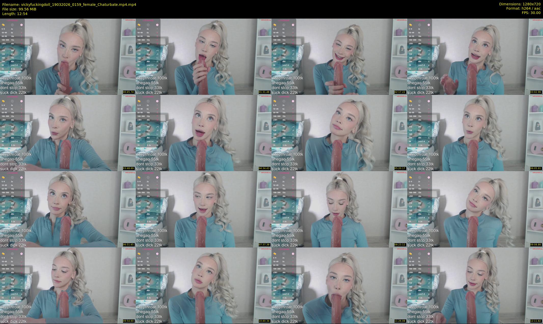 vickyfuckingdoll — 13 minute Chaturbate female cam show recording, 720p, Mar 19, 2026