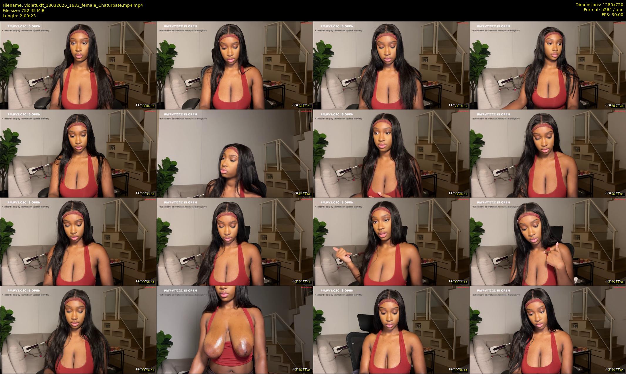 violet6xft — 121 minute Chaturbate female cam show recording, 720p, Mar 18, 2026
