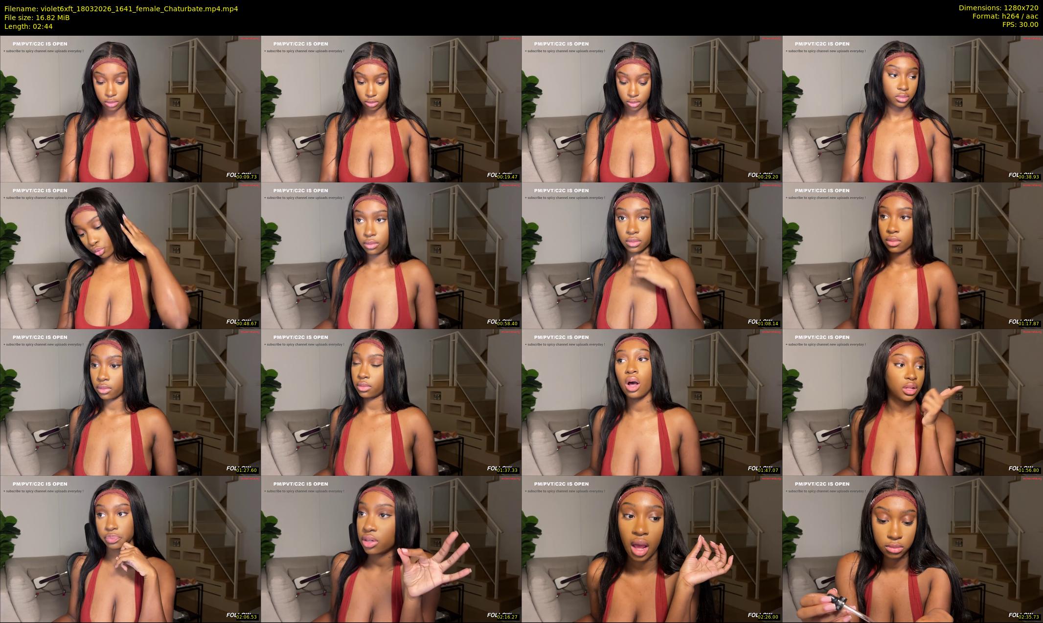 violet6xft — 3 minute Chaturbate female cam show recording, 720p, Mar 18, 2026