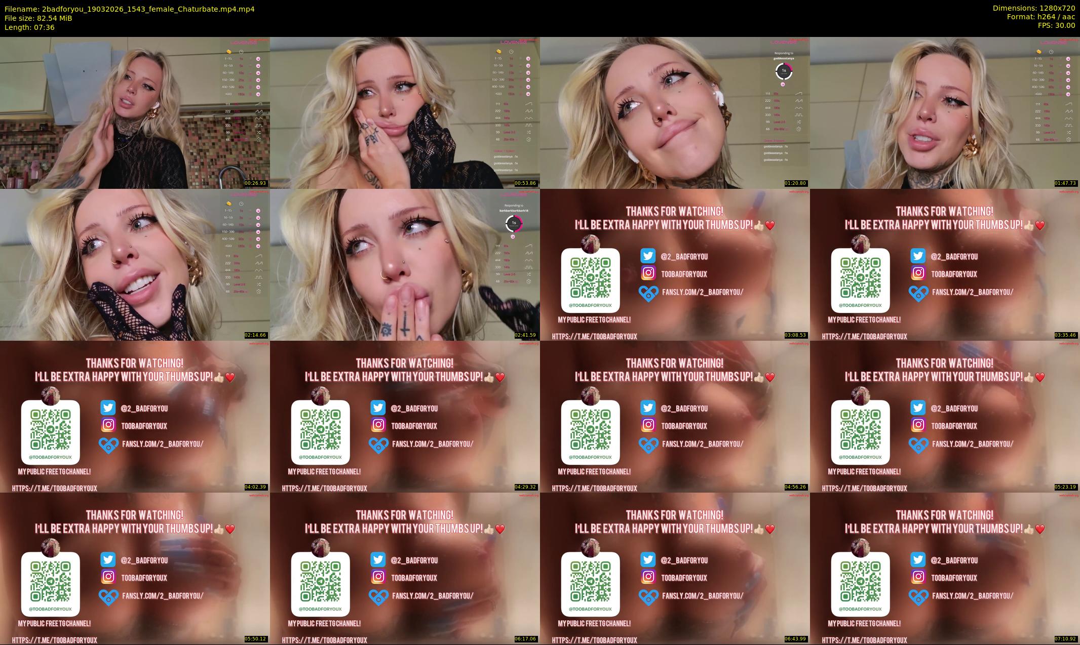 2badforyou — 8 minute Chaturbate couple cam show recording, 720p, Mar 19, 2026