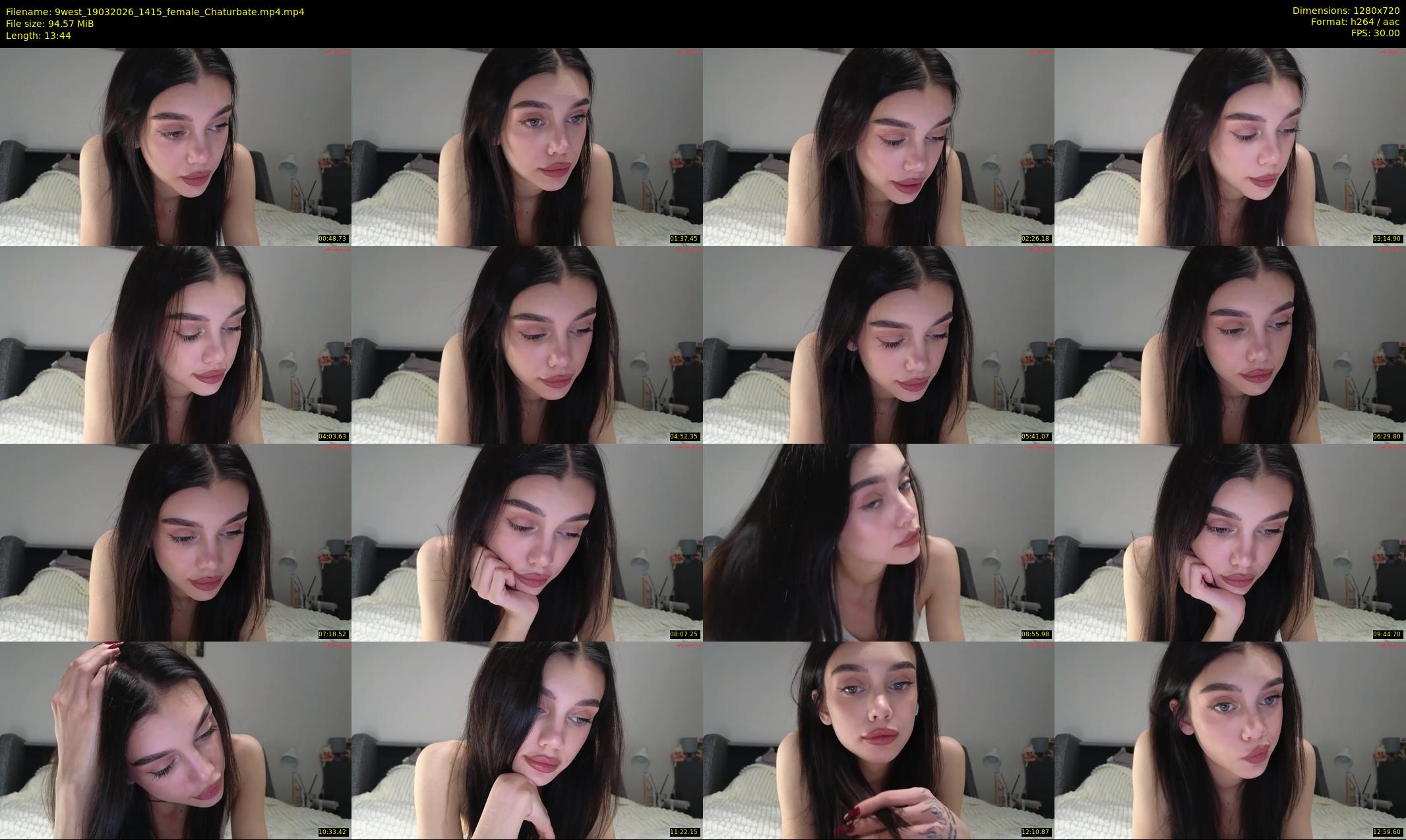 9west — 14 minute Chaturbate female cam show recording, 720p, Mar 19, 2026