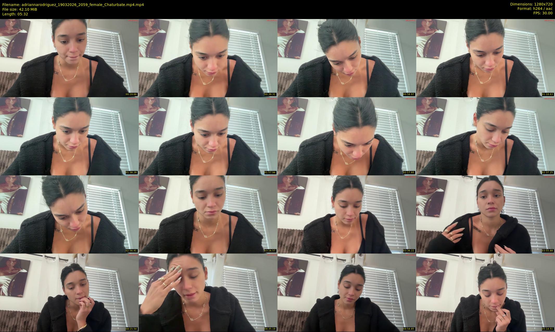 adriannarodriguez — 6 minute Chaturbate female cam show recording, 720p, Mar 19, 2026