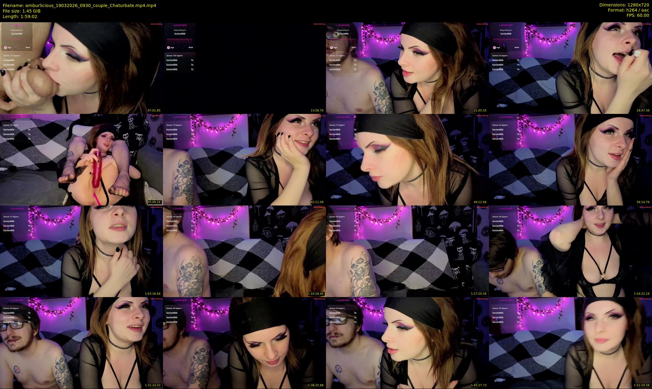 amburlicious — 120 minute Chaturbate couple cam show recording, 720p, Mar 19, 2026