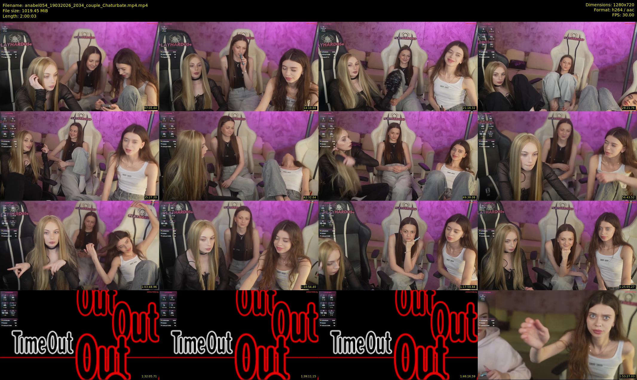 anabel054 — 121 minute Chaturbate female cam show recording, 720p, Mar 19, 2026