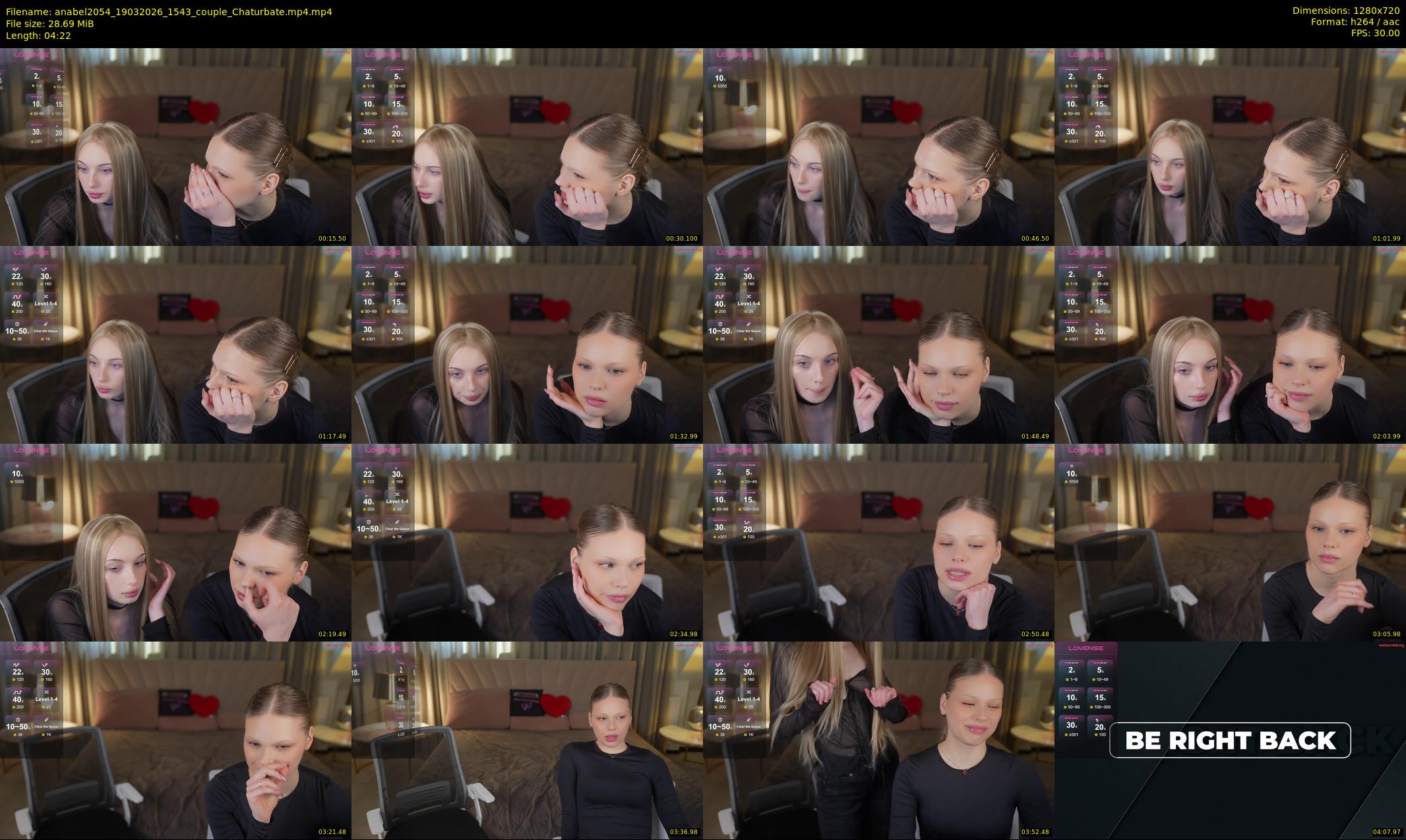 anabel2054 — 5 minute Chaturbate female cam show recording, 720p, Mar 19, 2026