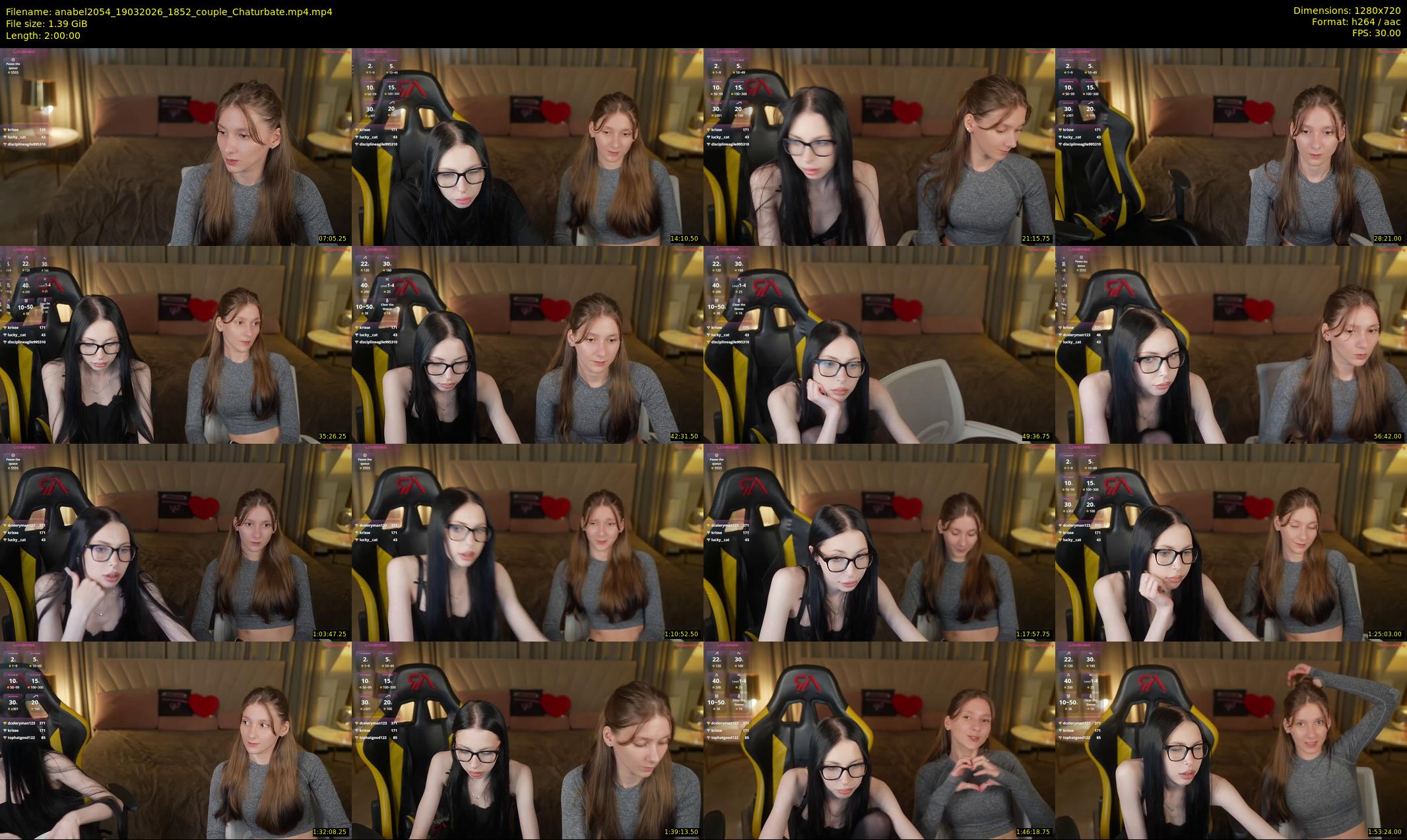 anabel2054 — 120 minute Chaturbate female cam show recording, 720p, Mar 19, 2026