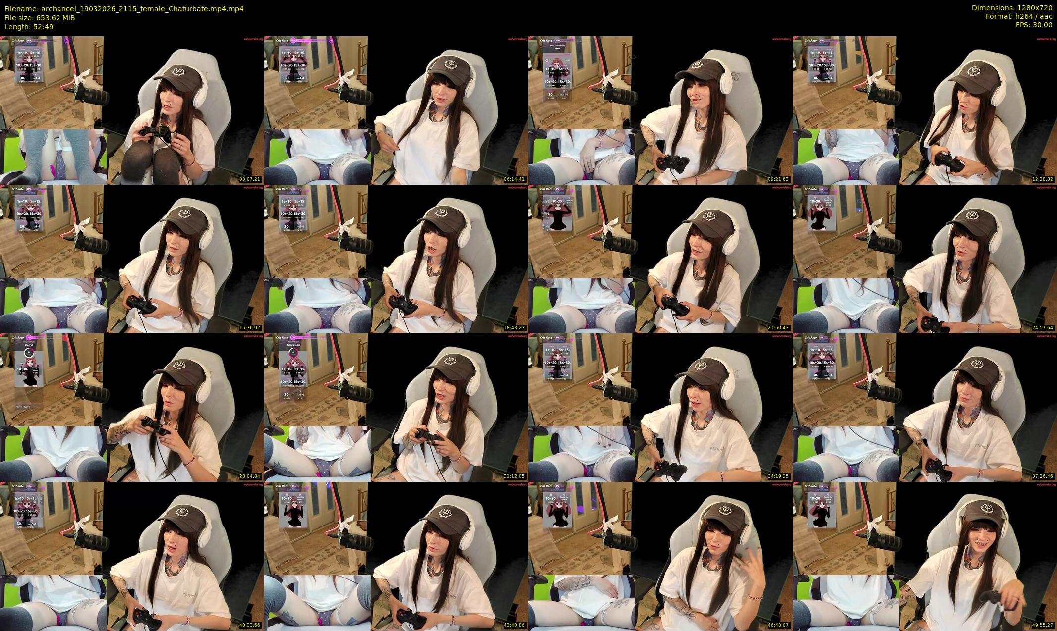 archancel — 53 minute Chaturbate female cam show recording, 720p, Mar 19, 2026