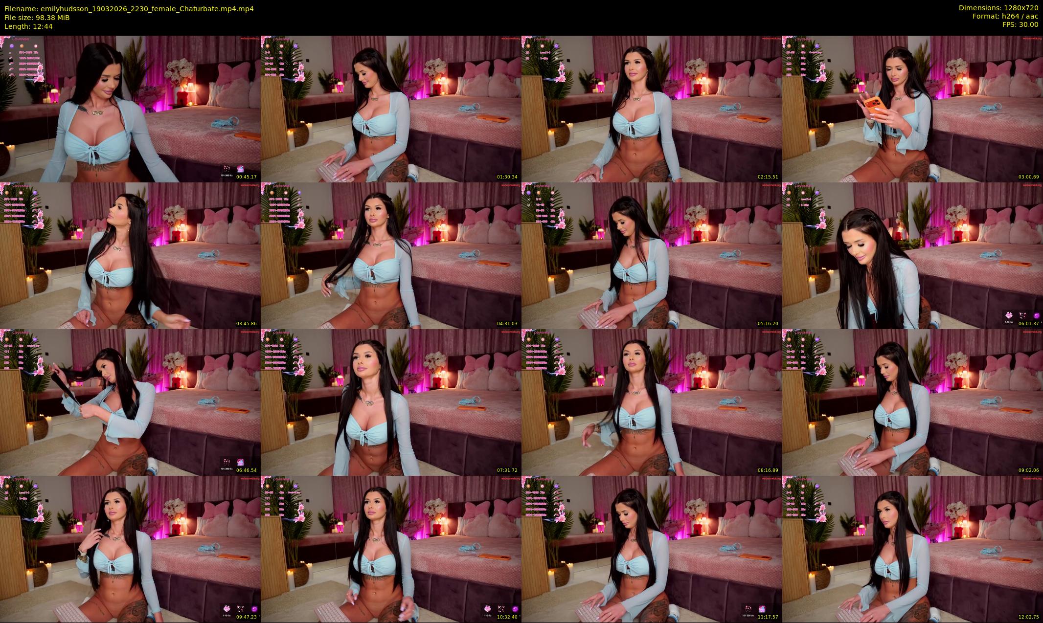 emilyhudsson — 13 minute Chaturbate female cam show recording, 720p, Mar 19, 2026