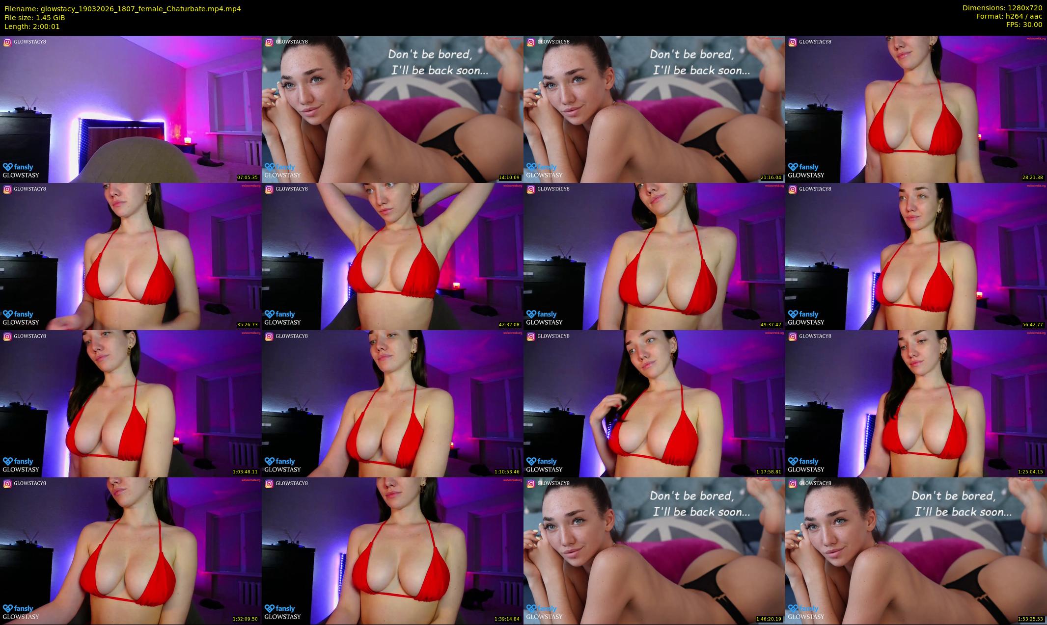 glowstacy — 121 minute Chaturbate female cam show recording, 720p, Mar 19, 2026