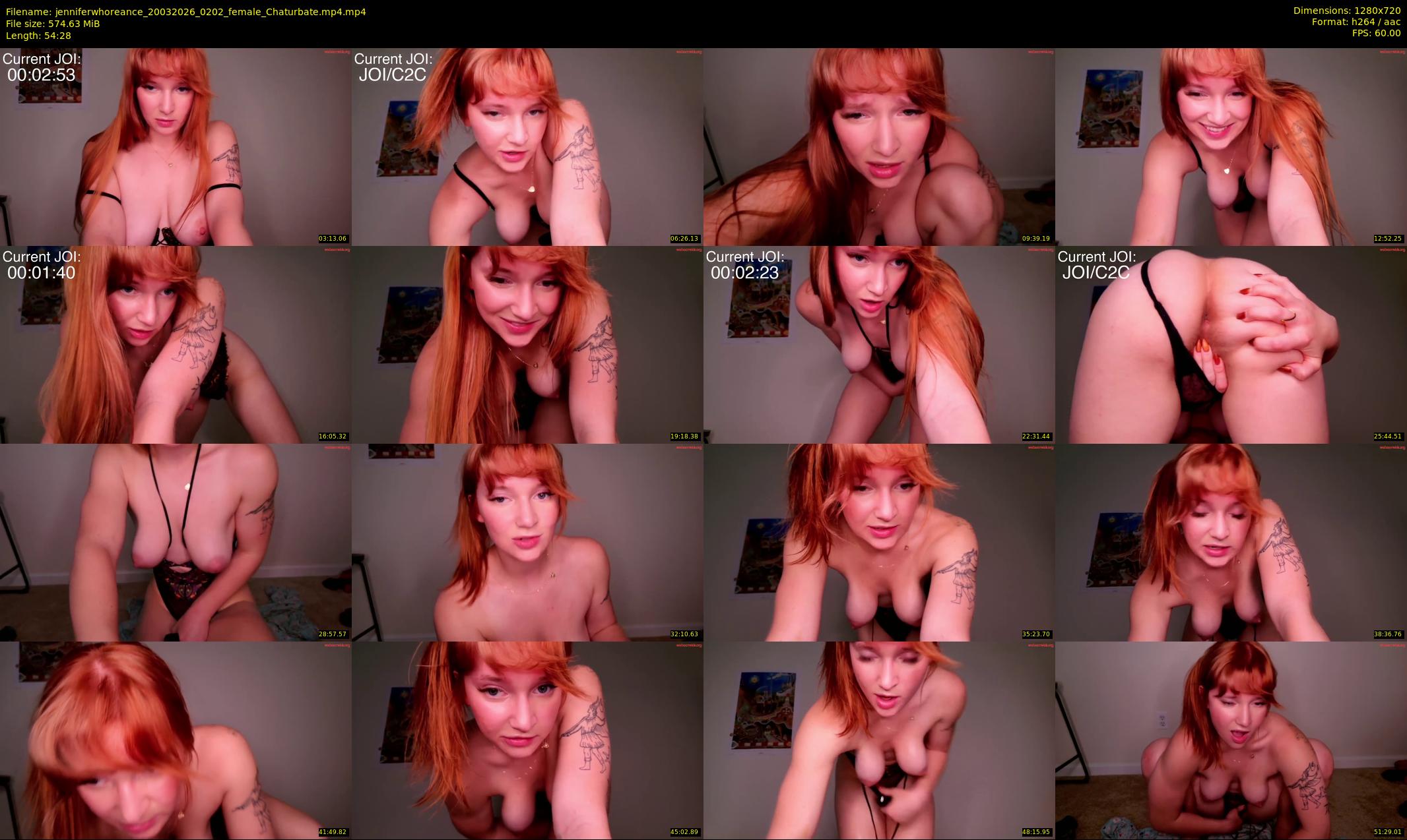 jenniferwhoreance — 55 minute Chaturbate female cam show recording, 720p, Mar 20, 2026