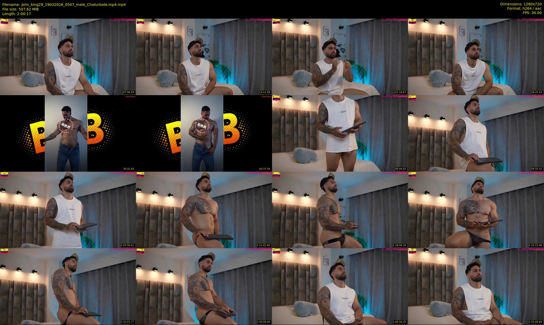 john_king29 — 121 minute Chaturbate male cam show recording, 720p, Mar 19, 2026