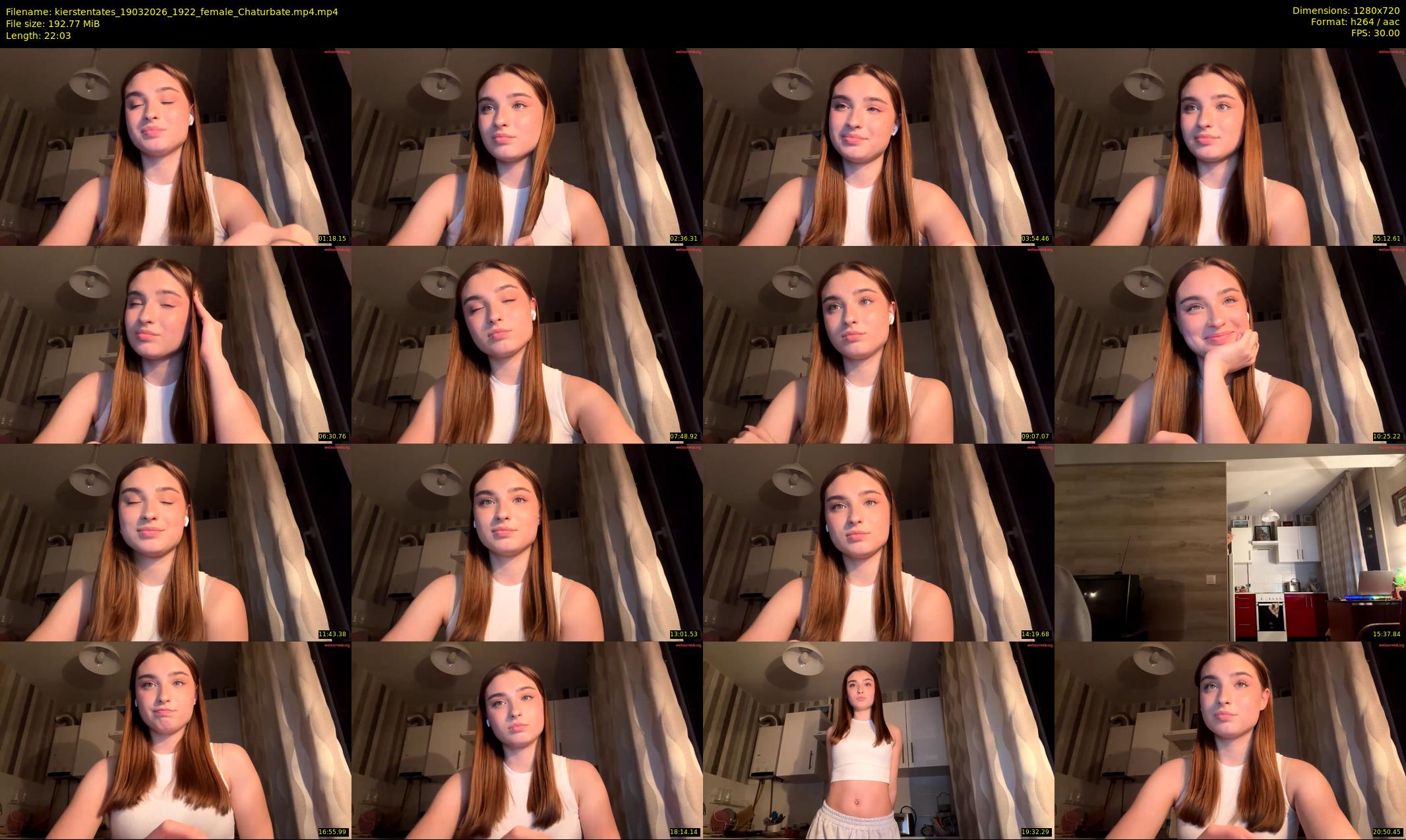 kierstentates — 23 minute Chaturbate female cam show recording, 720p, Mar 19, 2026