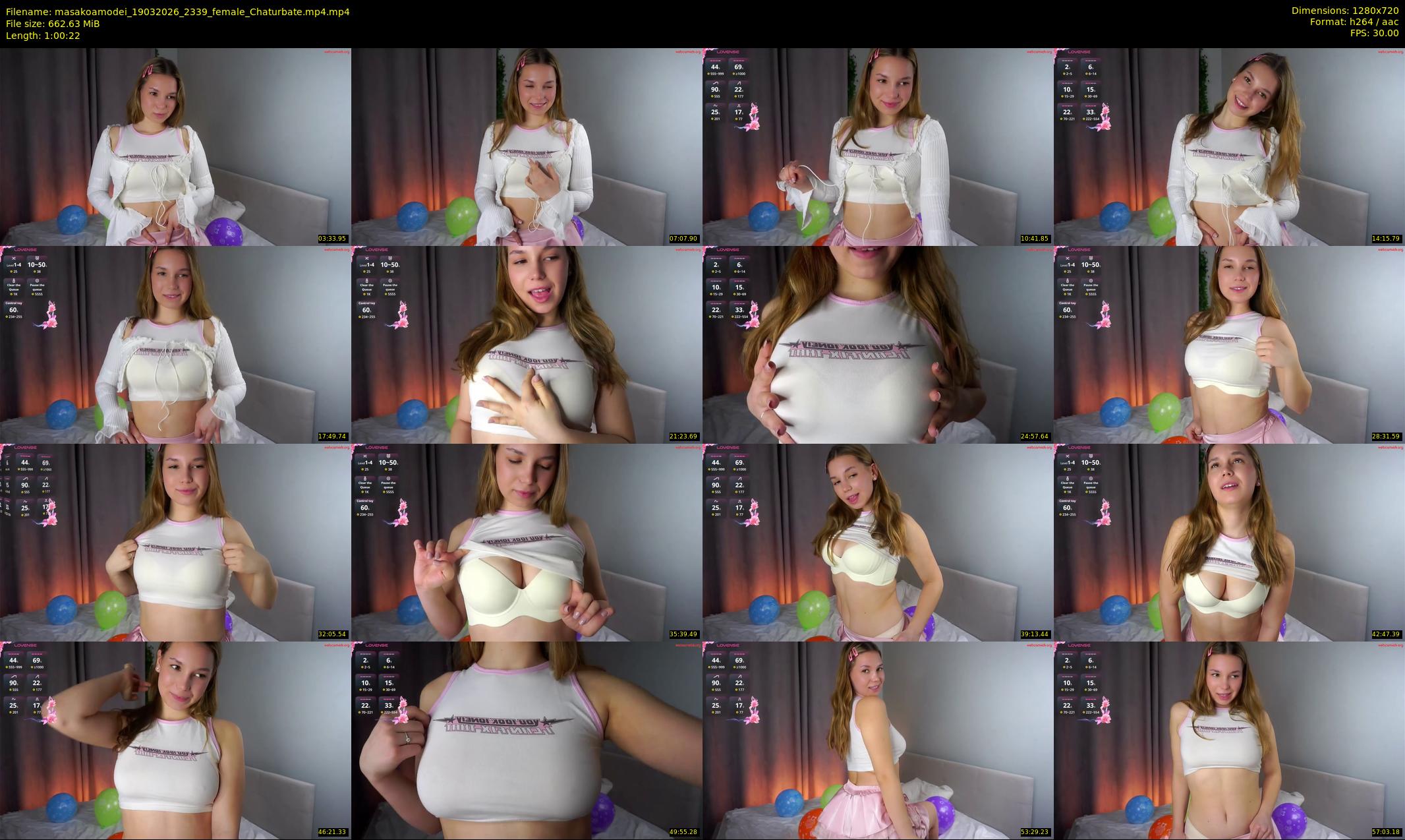 masakoamodei — 61 minute Chaturbate female cam show recording, 720p, Mar 19, 2026