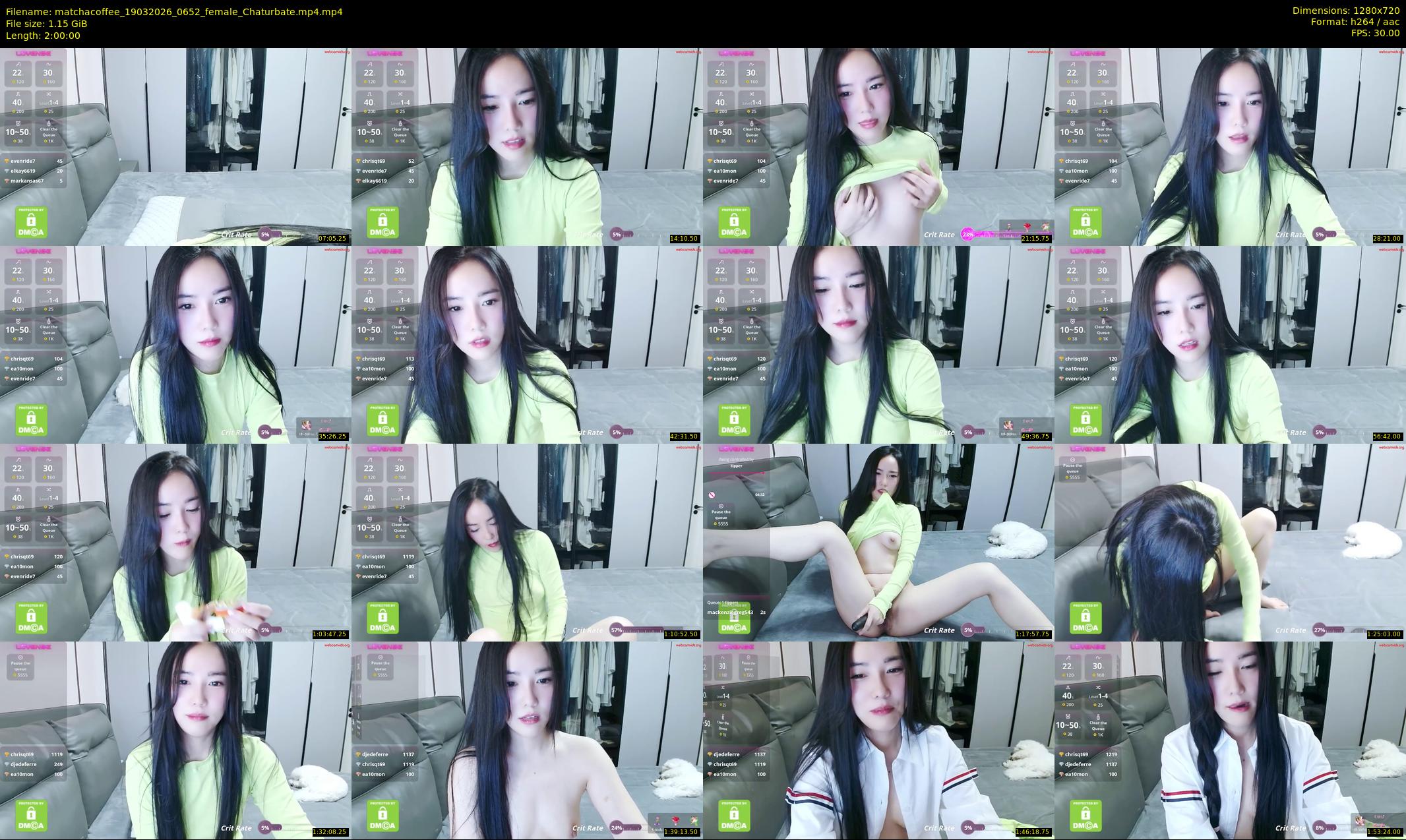 matchacoffee — 120 minute Chaturbate female cam show recording, 720p, Mar 19, 2026