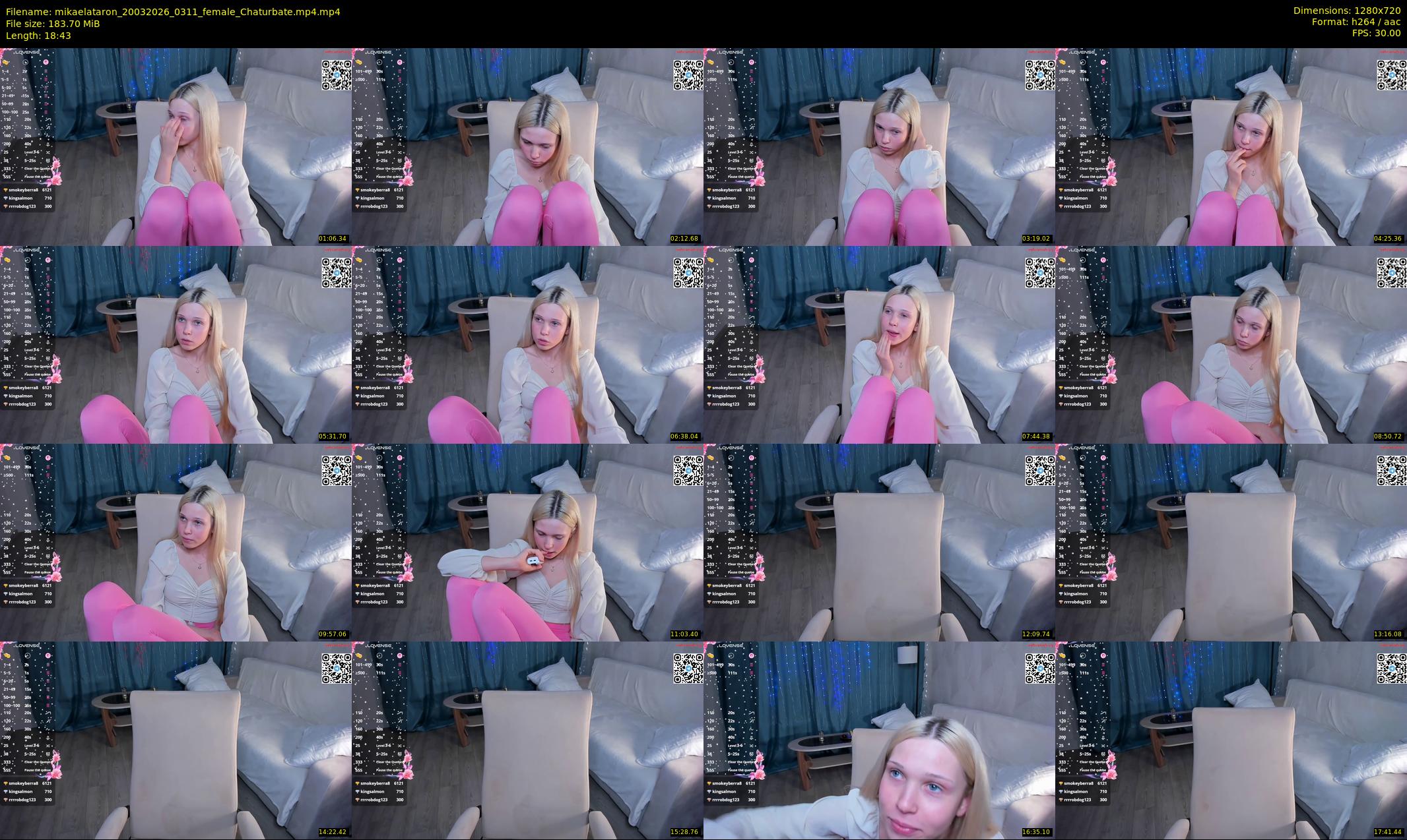 mikaelataron — 19 minute Chaturbate female cam show recording, 720p, Mar 20, 2026