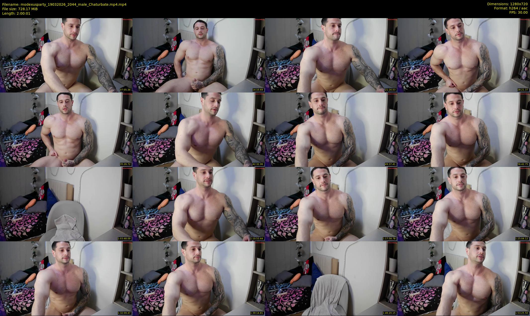 modexusparty — 121 minute Chaturbate male cam show recording, 720p, Mar 19, 2026