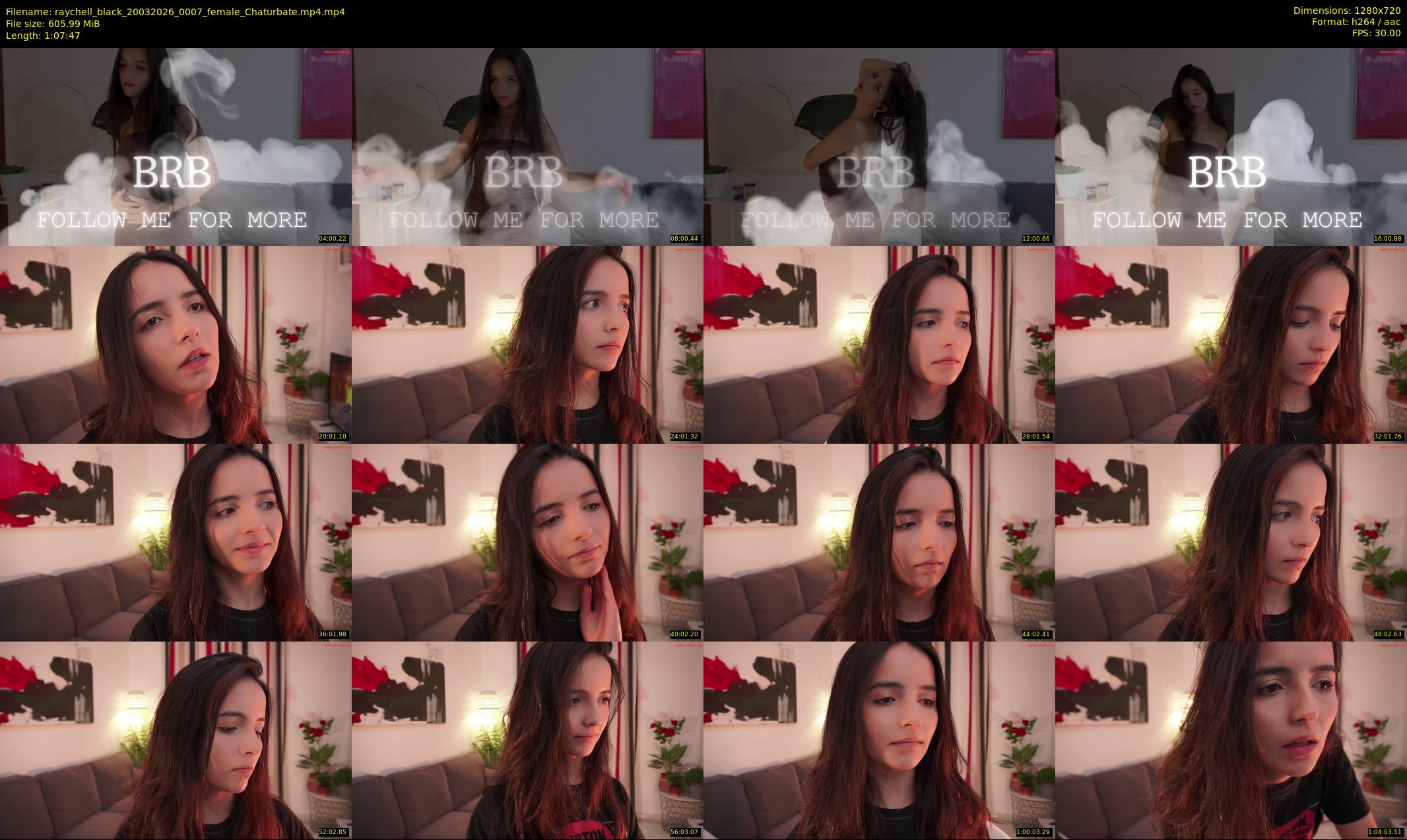 raychell_black — 68 minute Chaturbate female cam show recording, 720p, Mar 20, 2026