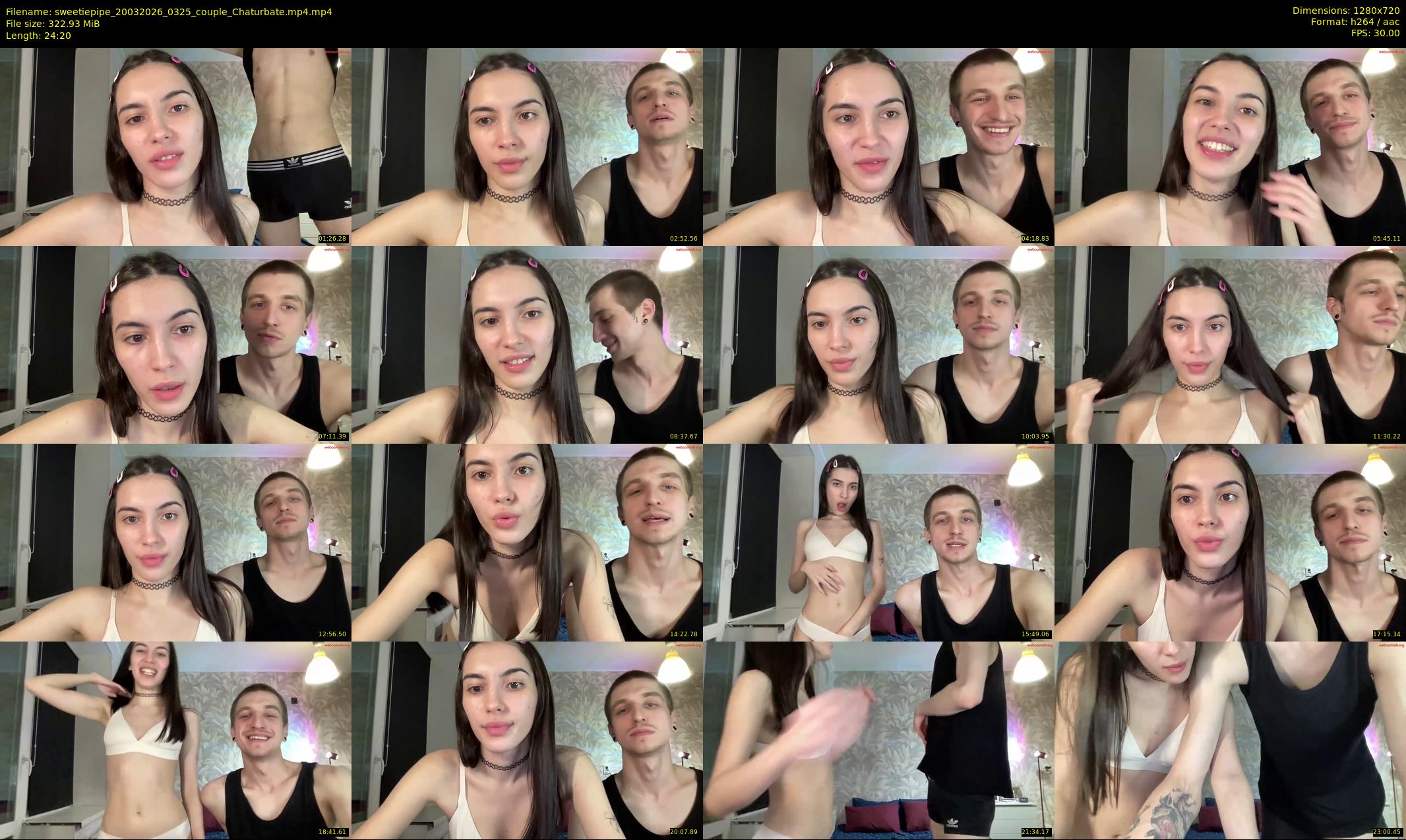 sweetiepipe — 25 minute Chaturbate couple cam show recording, 720p, Mar 20, 2026