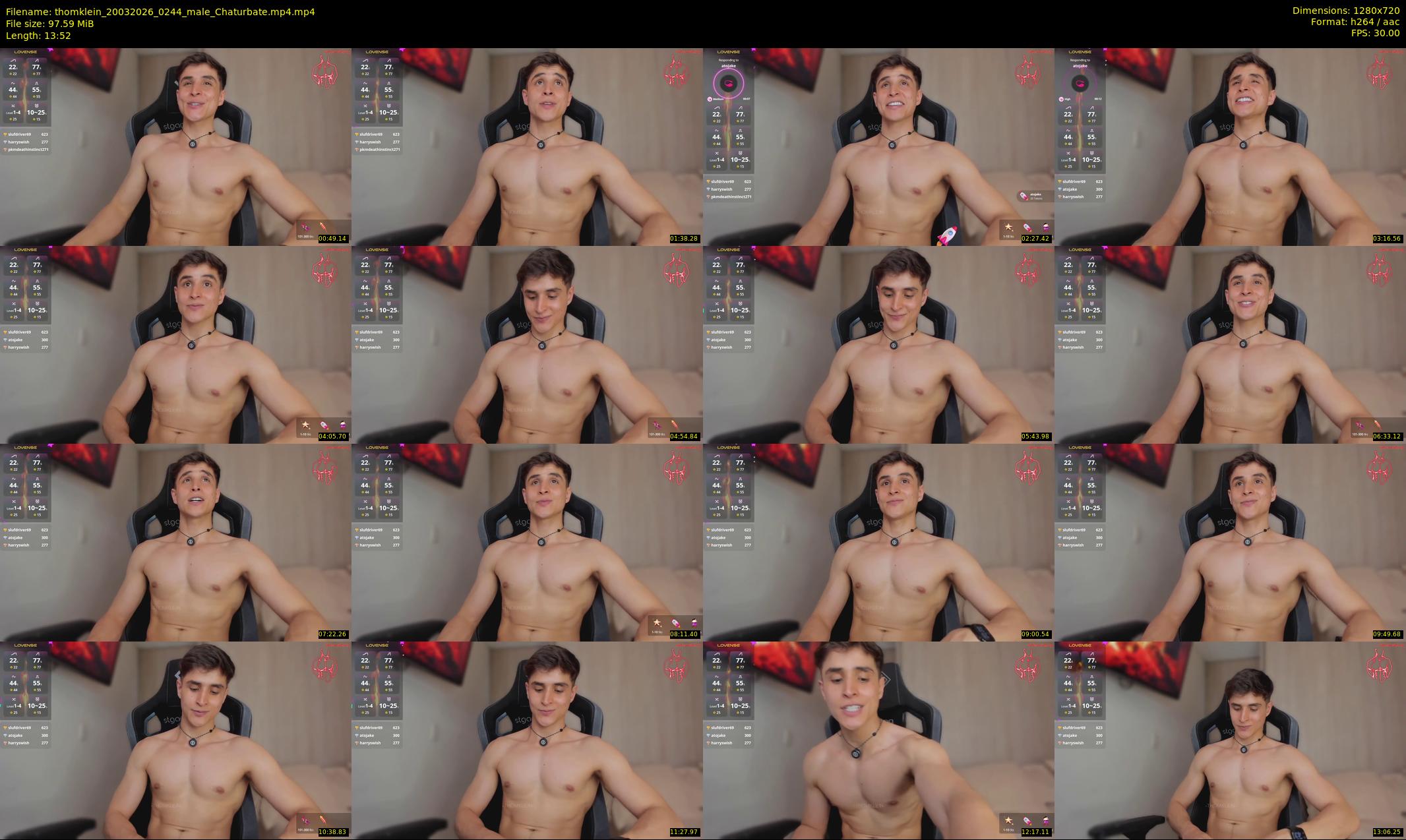 thomklein — 14 minute Chaturbate male cam show recording, 720p, Mar 20, 2026