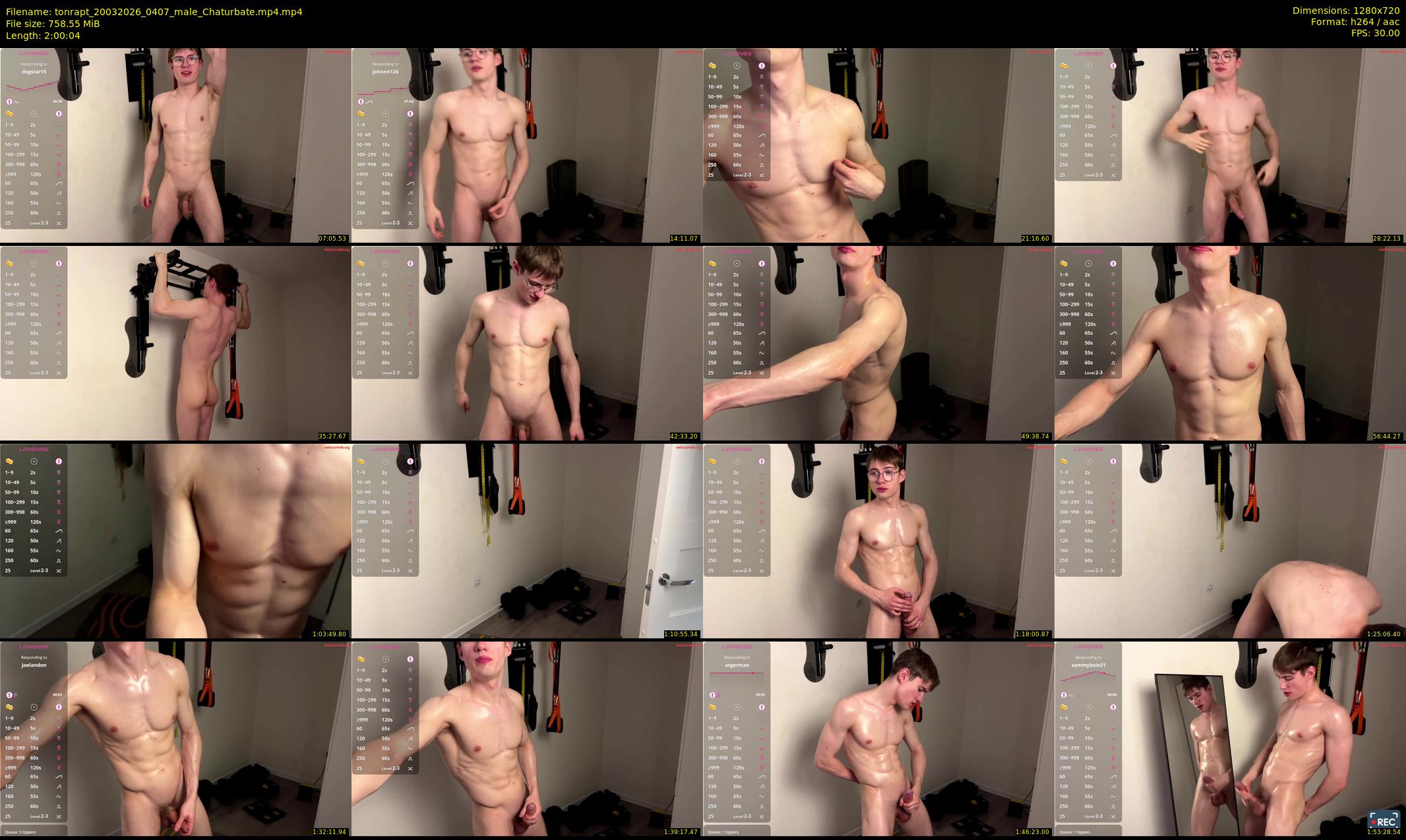tonrapt — 121 minute Chaturbate male cam show recording, 720p, Mar 20, 2026