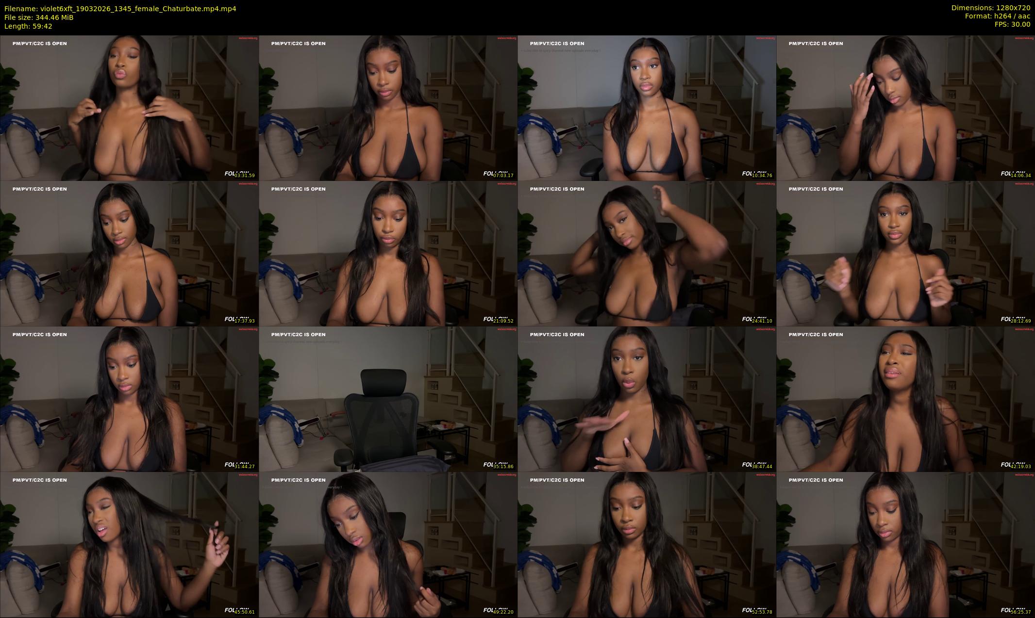 violet6xft — 60 minute Chaturbate female cam show recording, 720p, Mar 19, 2026