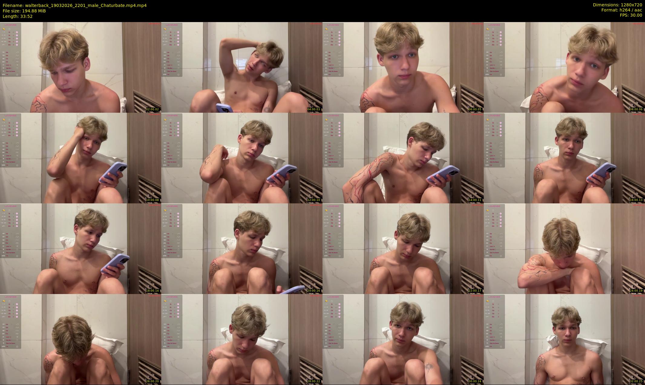 walterback — 34 minute Chaturbate male cam show recording, 720p, Mar 19, 2026