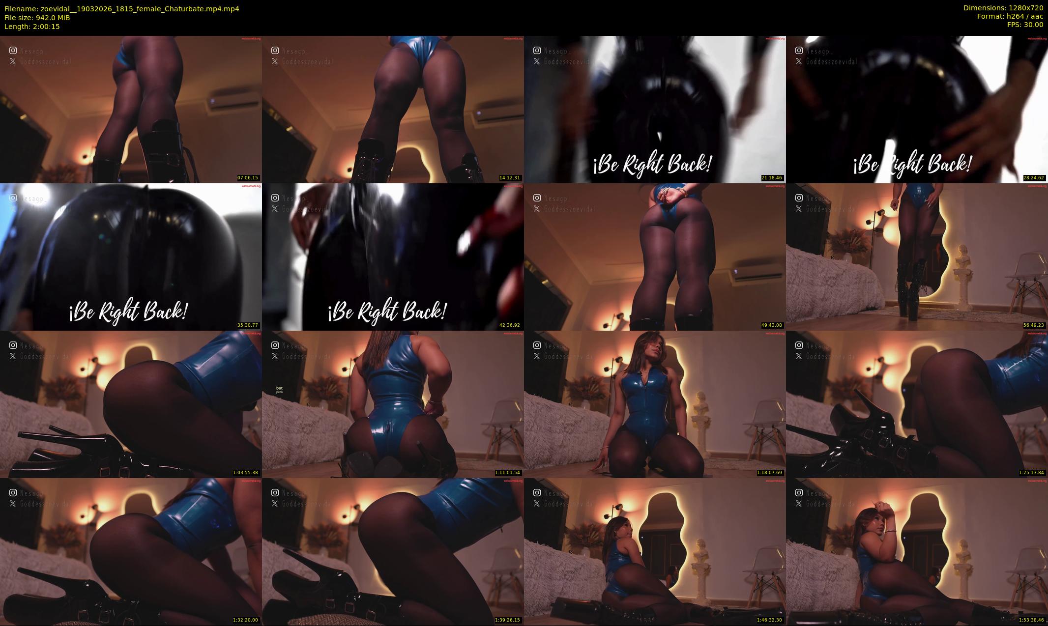 zoevidal_ — 121 minute Chaturbate female cam show recording, 720p, Mar 19, 2026