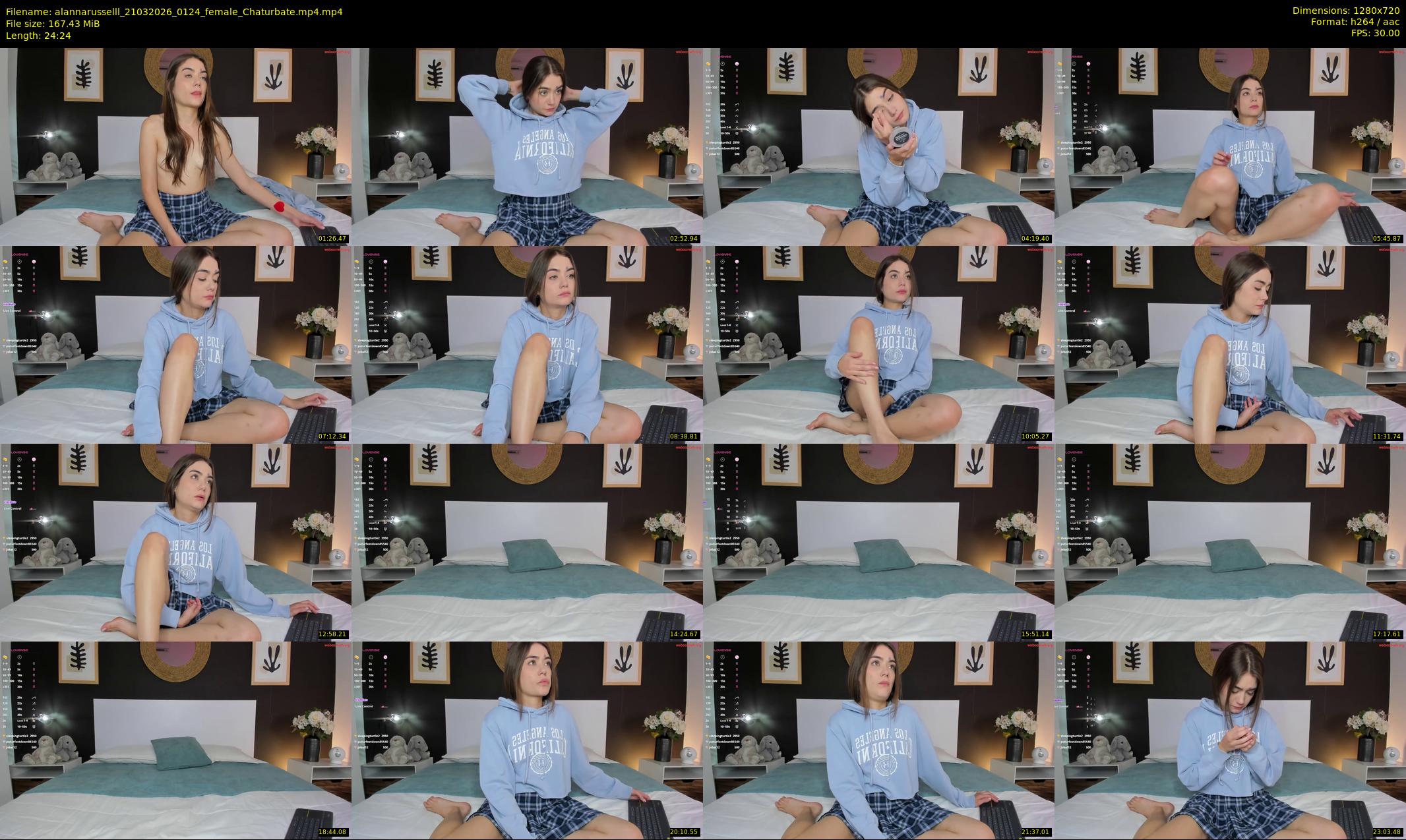 alannarusselll — 25 minute Chaturbate female cam show recording, 720p, Mar 21, 2026