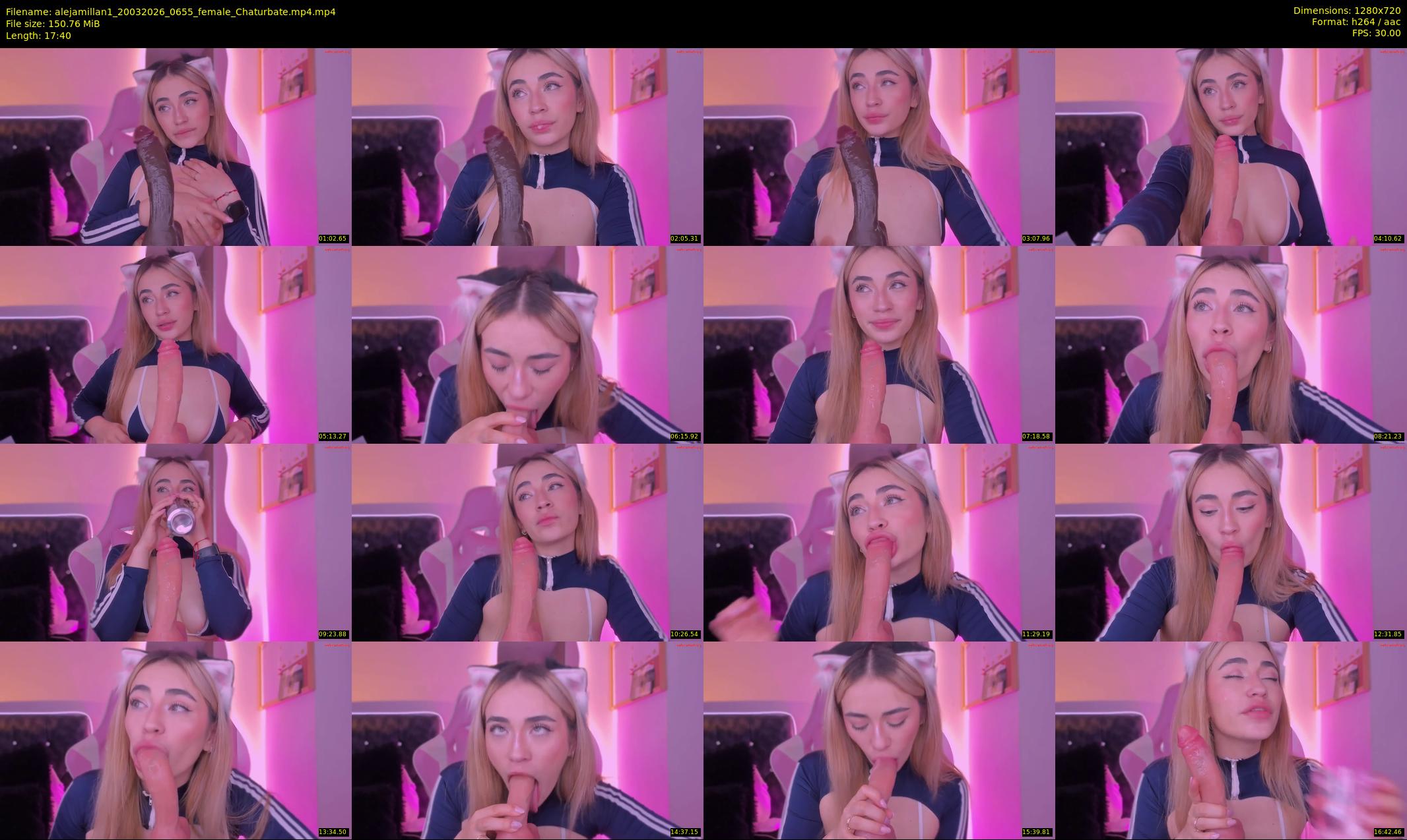 alejamillan1 — 18 minute Chaturbate female cam show recording, 720p, Mar 20, 2026