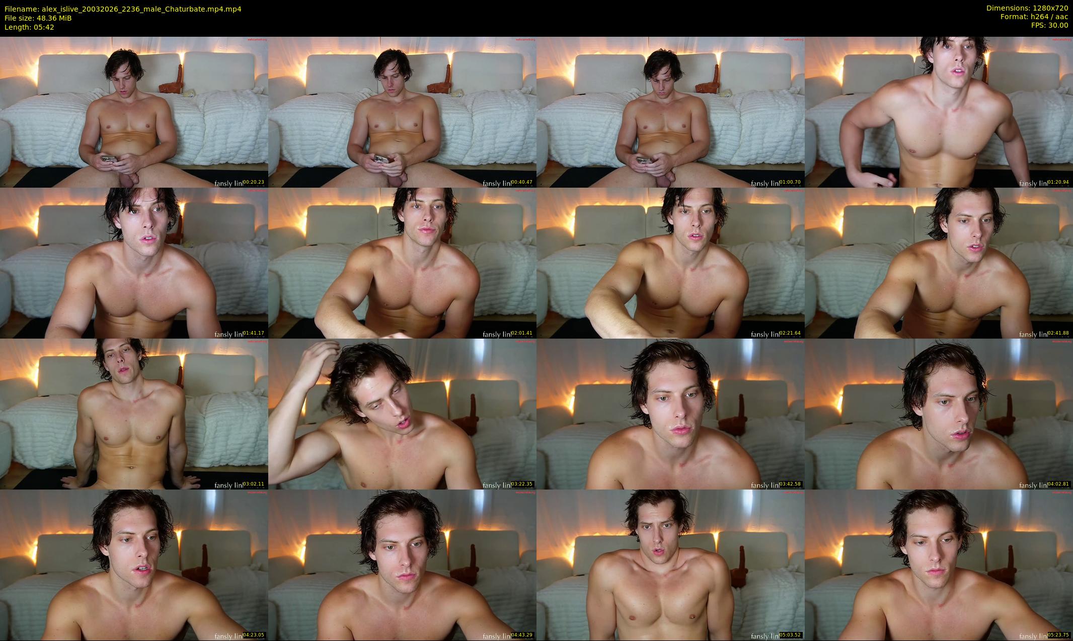 alex_islive — 6 minute Chaturbate male cam show recording, 720p, Mar 20, 2026