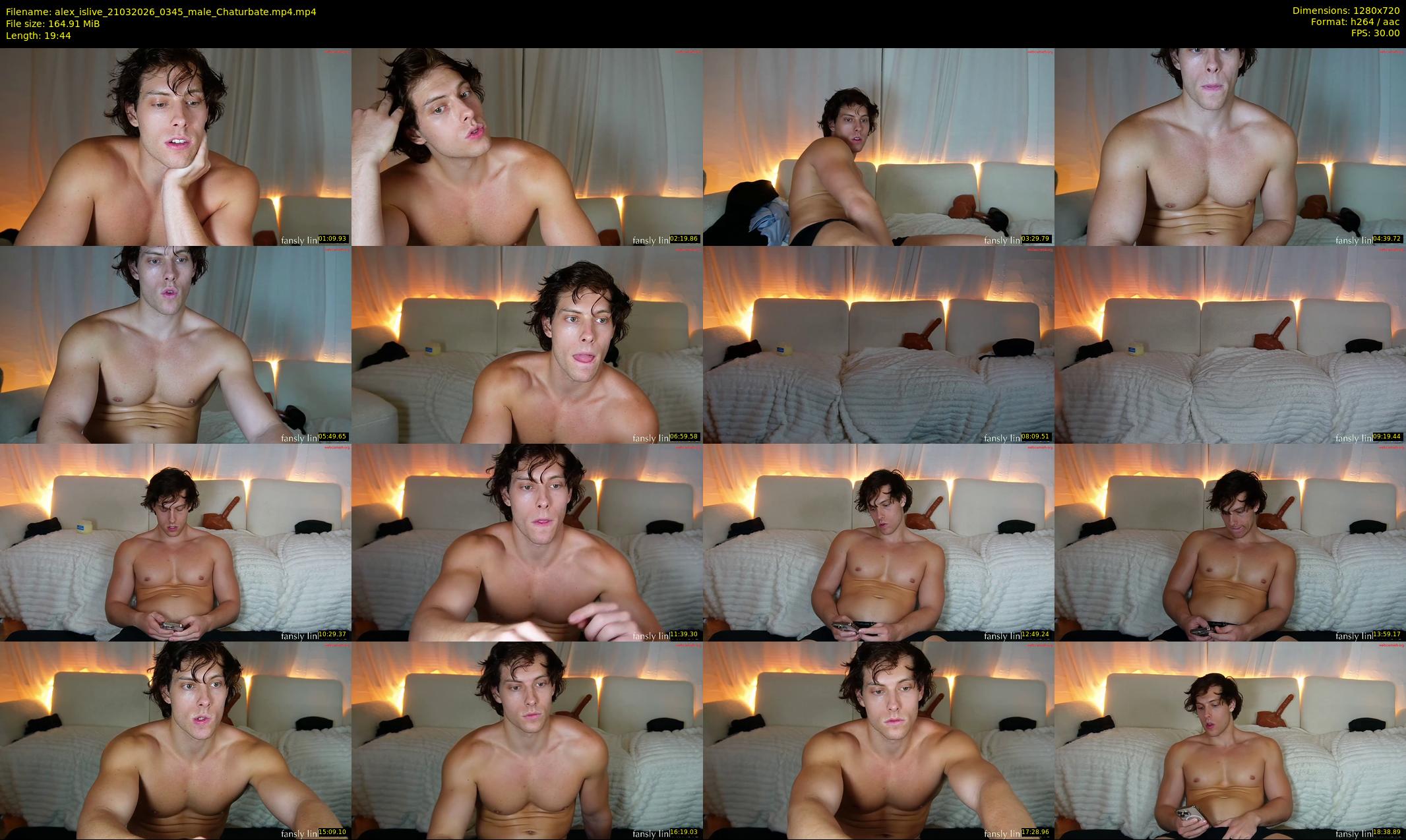 alex_islive — 20 minute Chaturbate male cam show recording, 720p, Mar 21, 2026