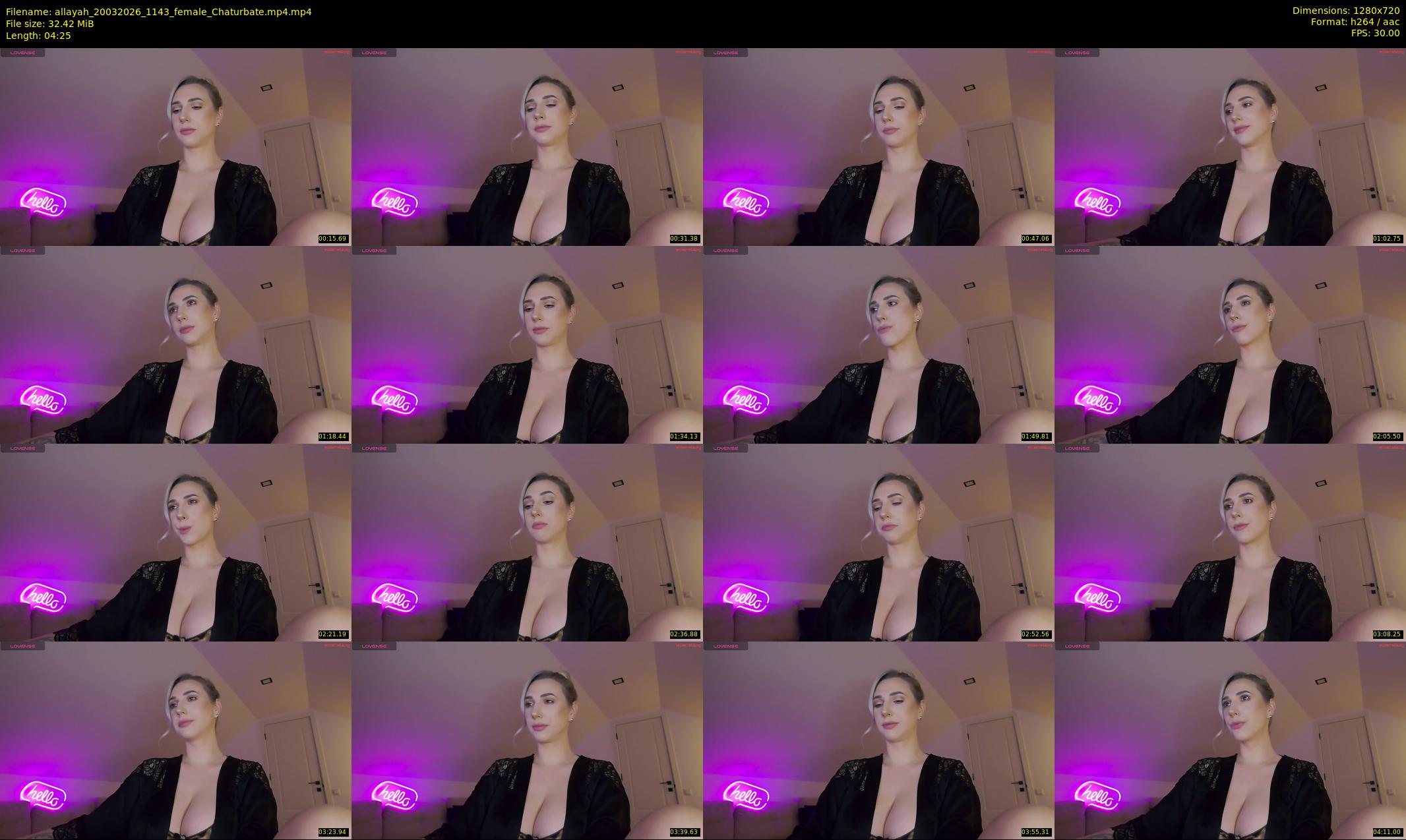 allayah — 5 minute Chaturbate female cam show recording, 720p, Mar 20, 2026