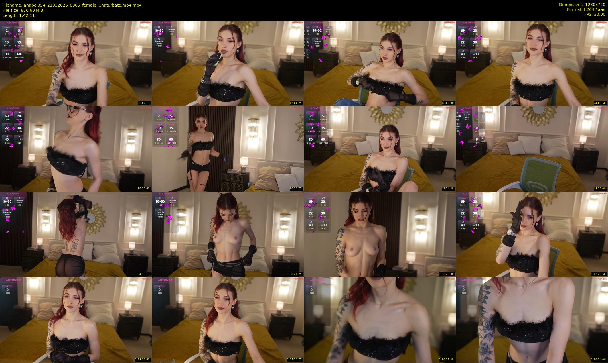anabel054 — 103 minute Chaturbate female cam show recording, 720p, Mar 21, 2026