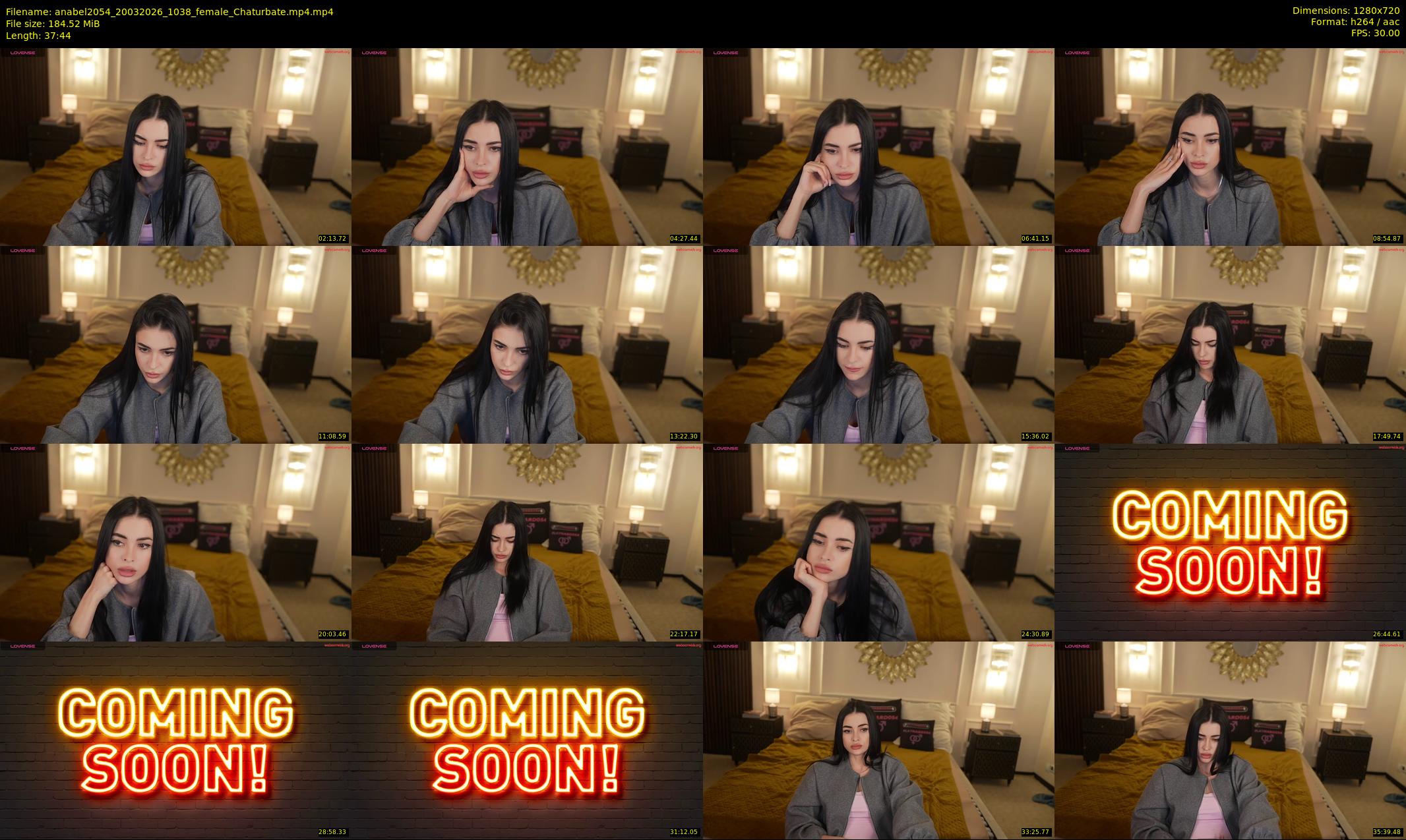 anabel2054 — 38 minute Chaturbate female cam show recording, 720p, Mar 20, 2026