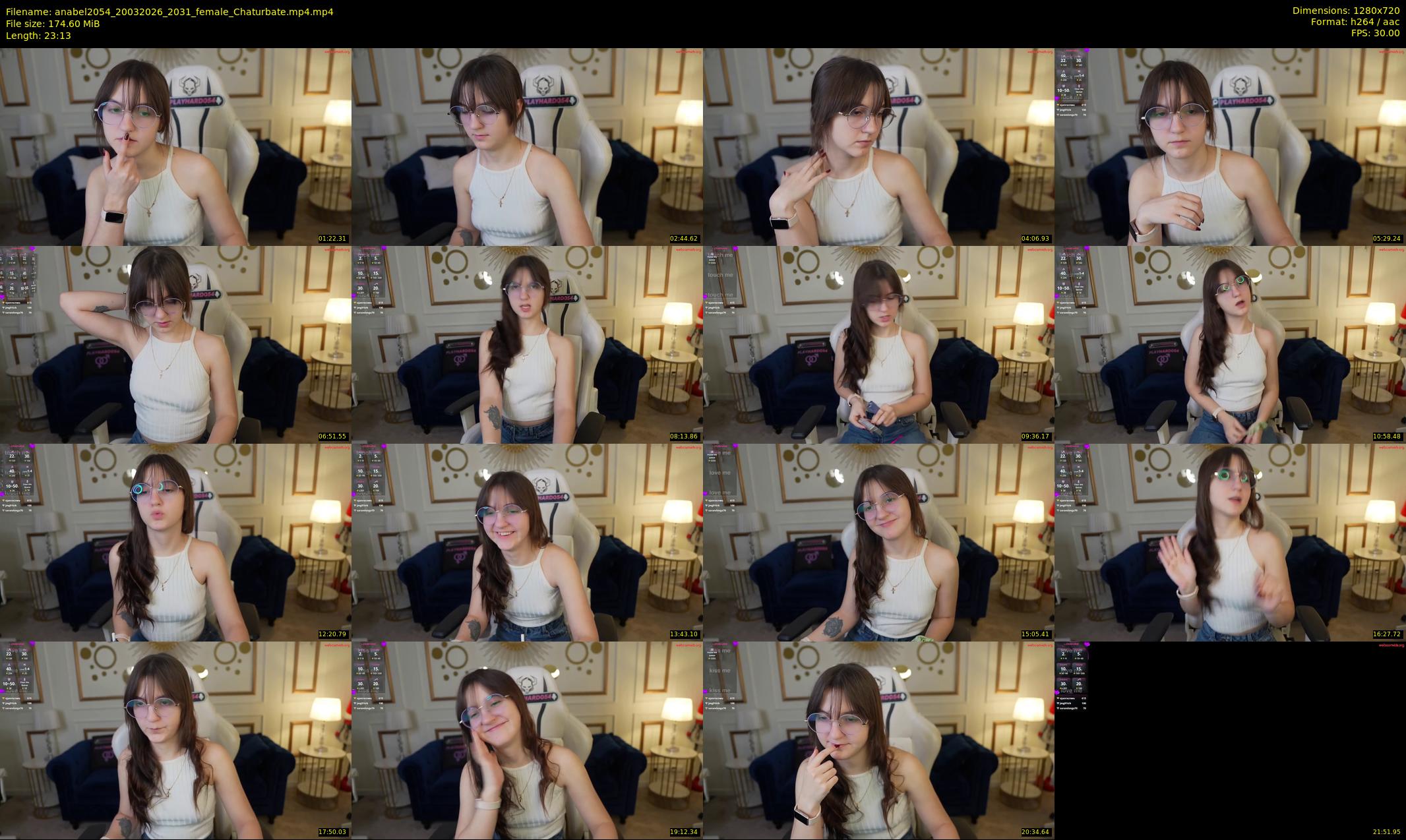 anabel2054 — 24 minute Chaturbate female cam show recording, 720p, Mar 20, 2026