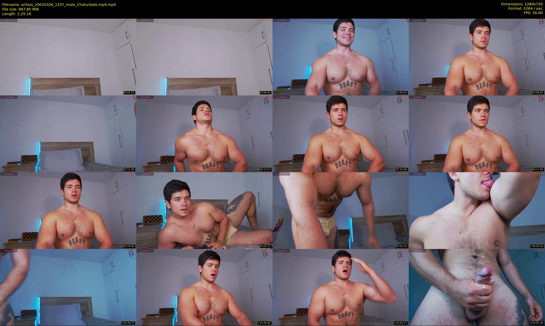 arilass — 86 minute Chaturbate male cam show recording, 720p, Mar 20, 2026