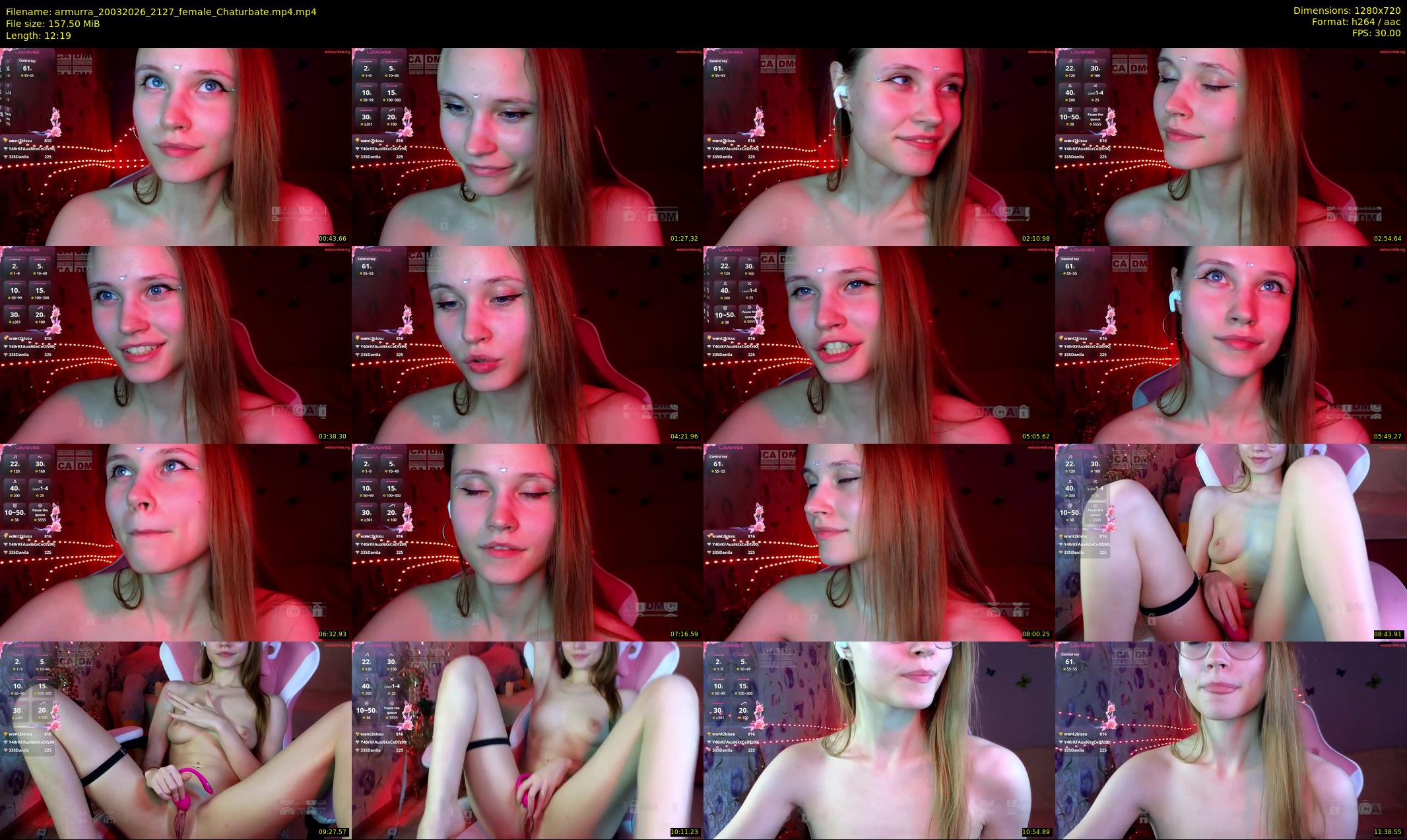 armurra — 13 minute Chaturbate female cam show recording, 720p, Mar 20, 2026
