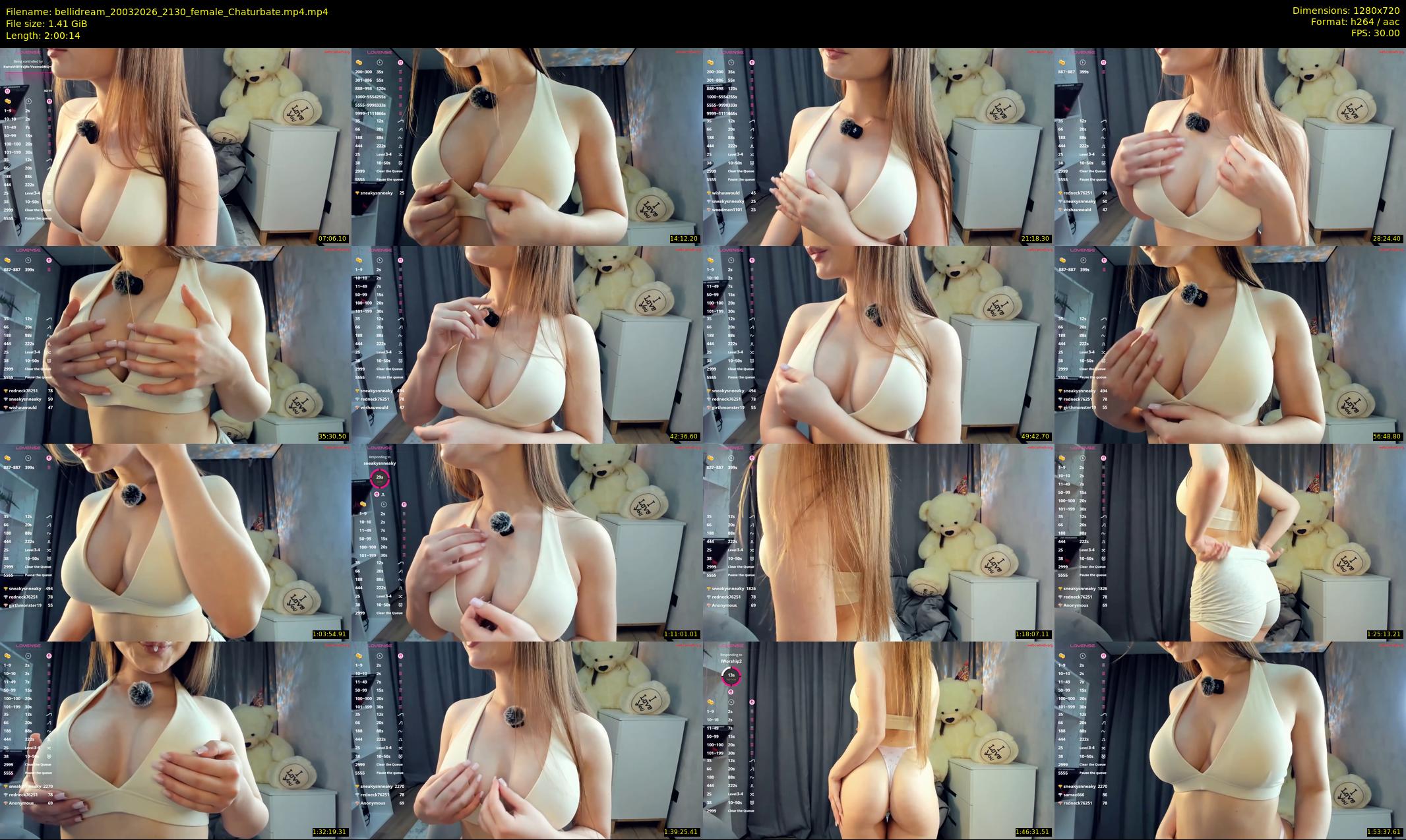 bellidream — 121 minute Chaturbate female cam show recording, 720p, Mar 20, 2026