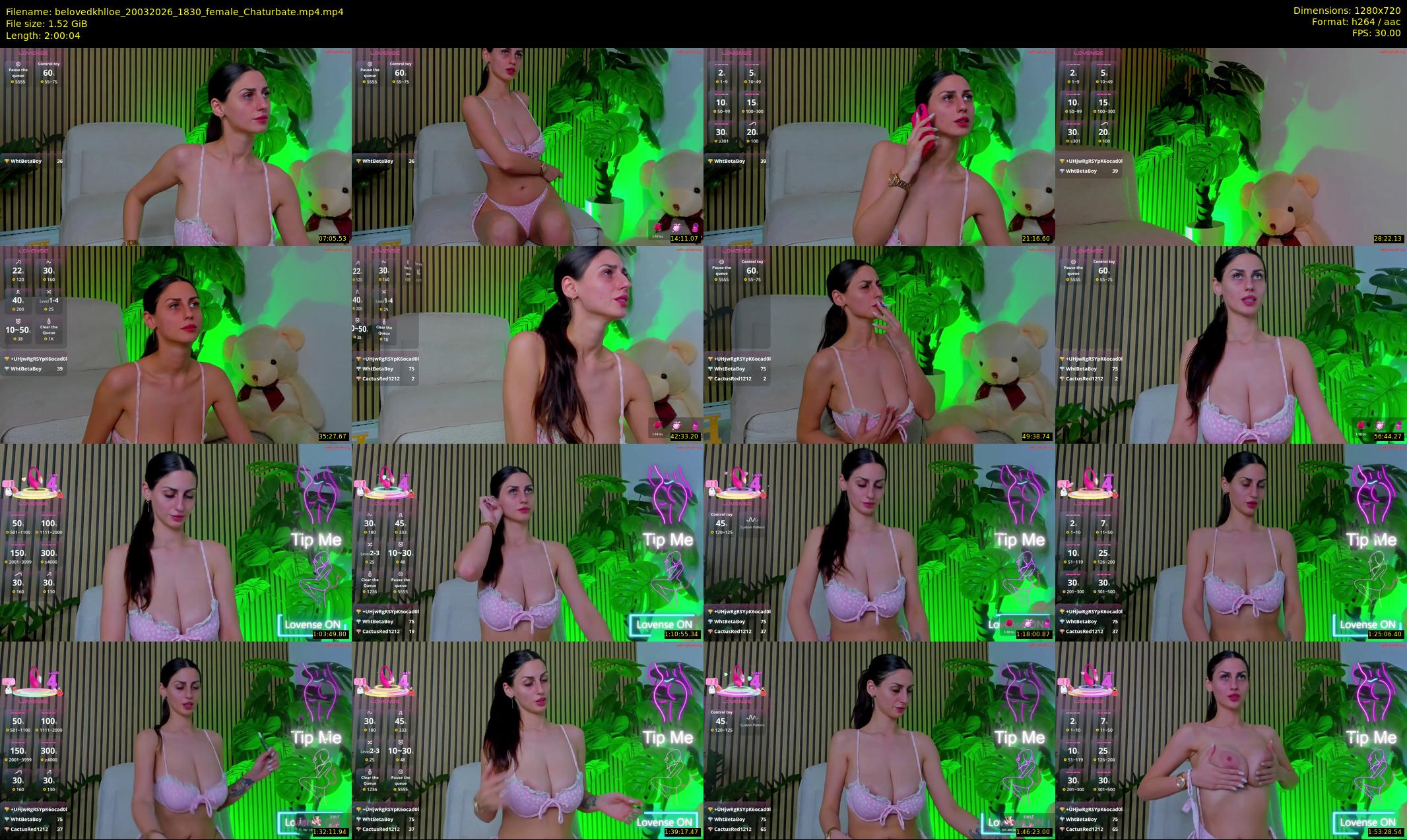 belovedkhlloe — 121 minute Chaturbate female cam show recording, 720p, Mar 20, 2026