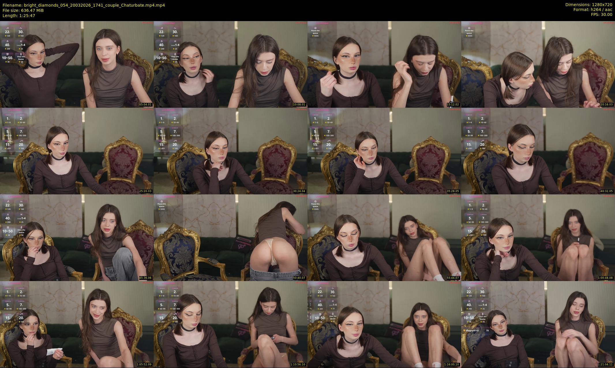 bright_diamonds_054 — 86 minute Chaturbate couple cam show recording, 720p, Mar 20, 2026