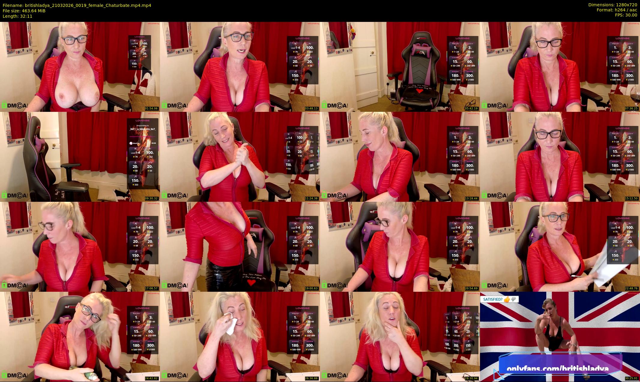 britishladya — 33 minute Chaturbate female cam show recording, 720p, Mar 21, 2026