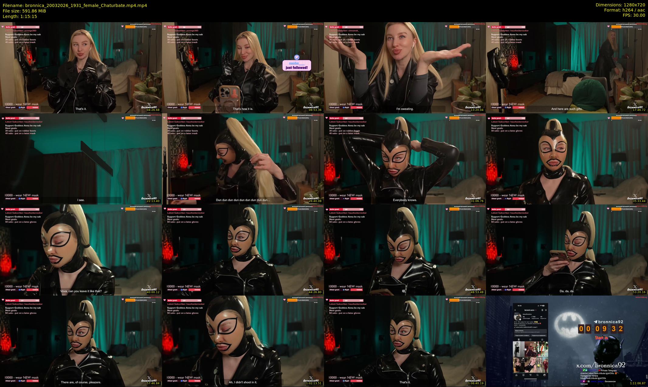 bronnica — 76 minute Chaturbate female cam show recording, 720p, Mar 20, 2026