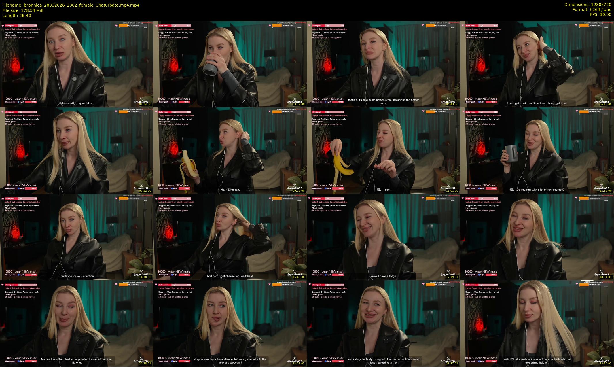 bronnica — 27 minute Chaturbate female cam show recording, 720p, Mar 20, 2026
